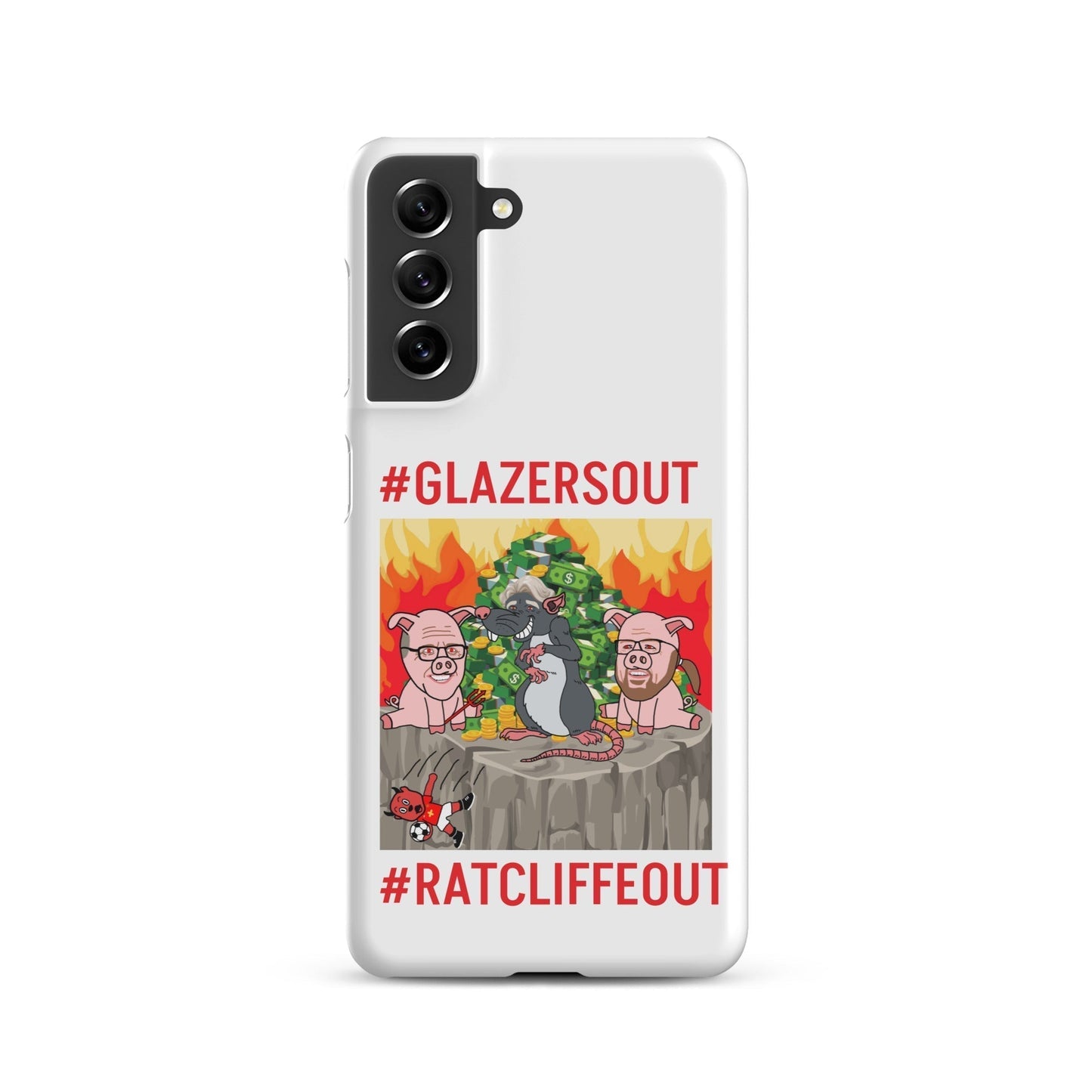 Manchester United Ratcliffe Out, Glazers Out Phone Snap Case for Samsung® Matte Samsung Galaxy S21 Mobile Phone Cases Football GlazersOut Manchester United RatcliffeOut Next Cult Brand