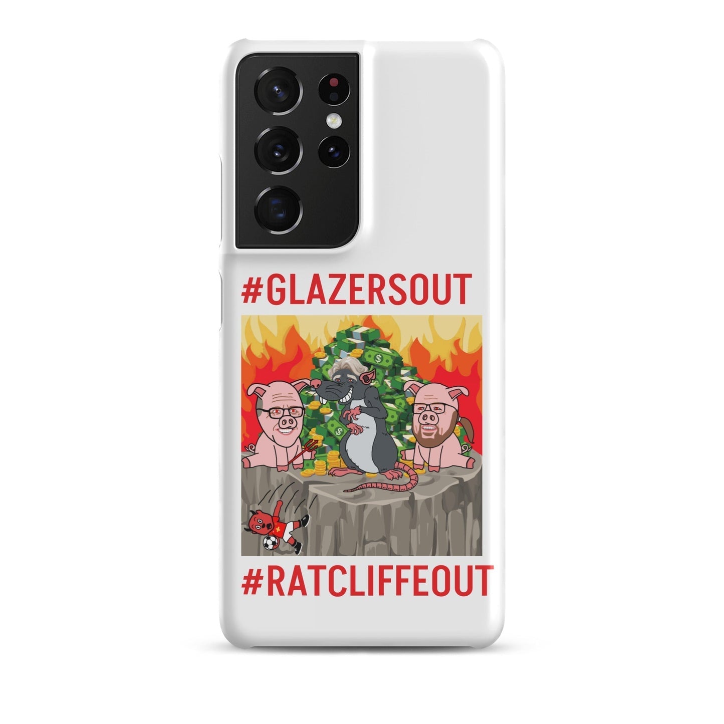 Manchester United Ratcliffe Out, Glazers Out Phone Snap Case for Samsung® Matte Samsung Galaxy S21 Ultra Mobile Phone Cases Football GlazersOut Manchester United RatcliffeOut Next Cult Brand