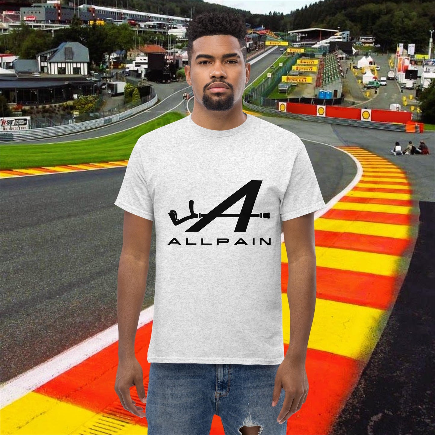 Allpain Alpine F1 Formula 1 Pierre Gasly Esteban Ocon Alpine classic tee Ash T-shirts Alpine F1 Next Cult Brand