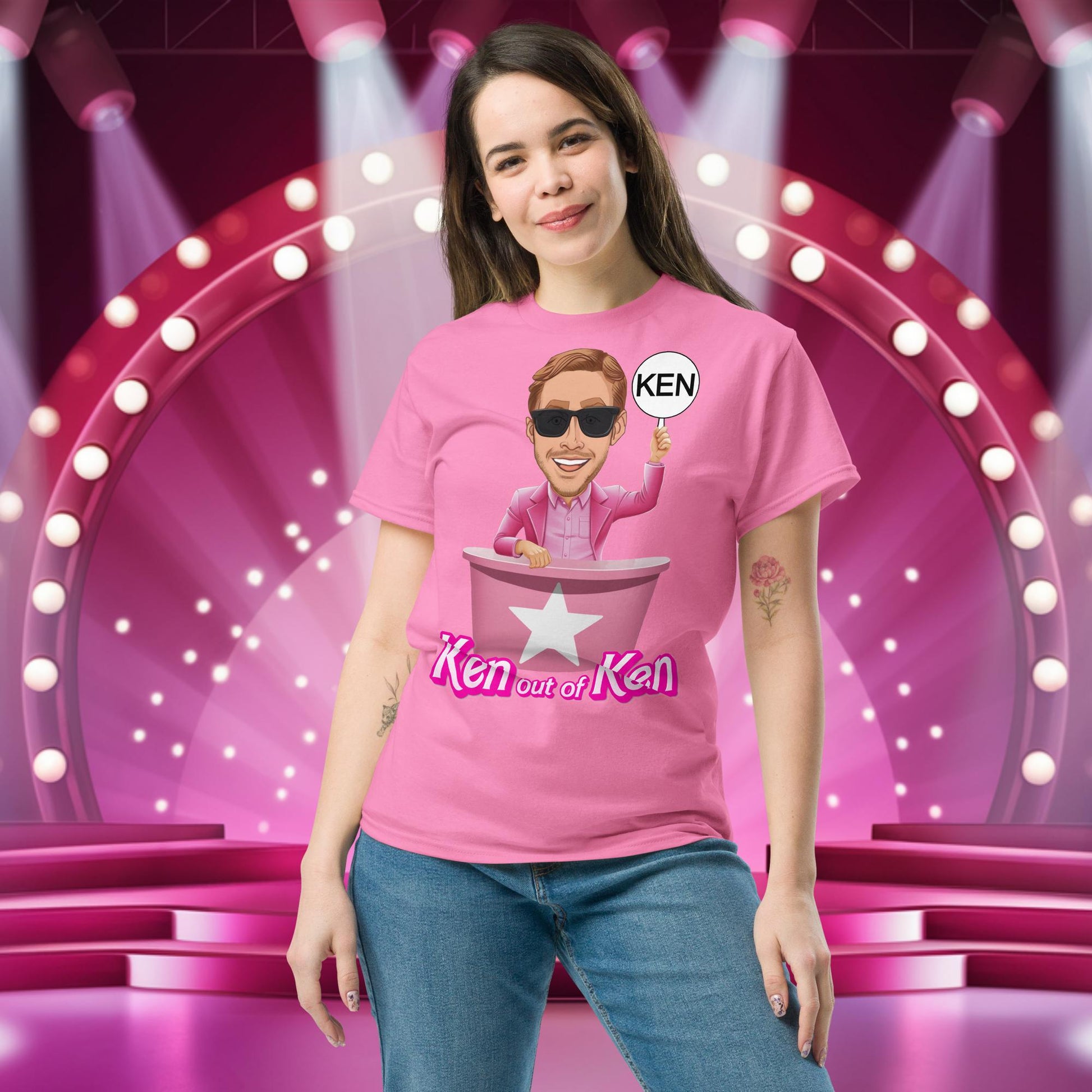 Ken out of Ken Ryan Gosling Barbie Movie tee Next Cult Brand