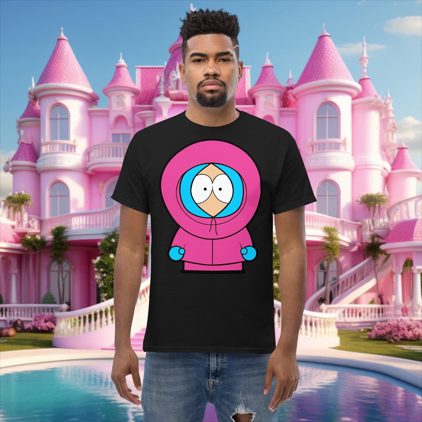 Kenny McCormick Ken Ryan Gosling Barbie South Park Kenny classic tee Black T-shirts Barbie Ken Kenny Movies South Park TV Shows Next Cult Brand