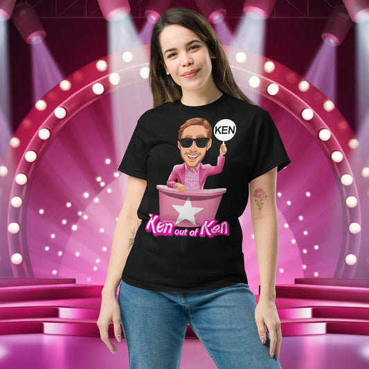 Ken out of Ken Ryan Gosling Barbie Movie tee Black T-shirts Barbie Celebrities Ken Movies Ryan Gosling Next Cult Brand