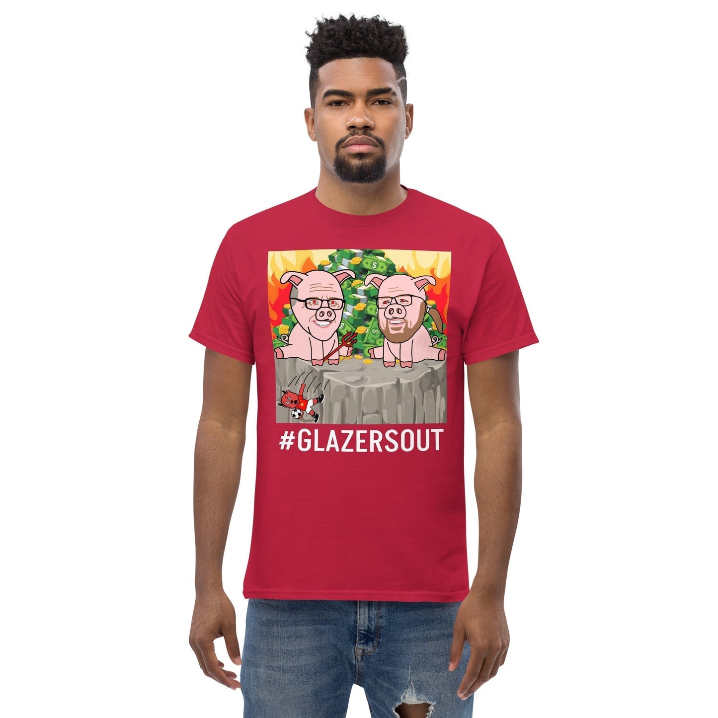 Glazers Out Manchester United T-shirt, White Letters, #GlazersOut Next Cult Brand Football, GlazersOut, Manchester United