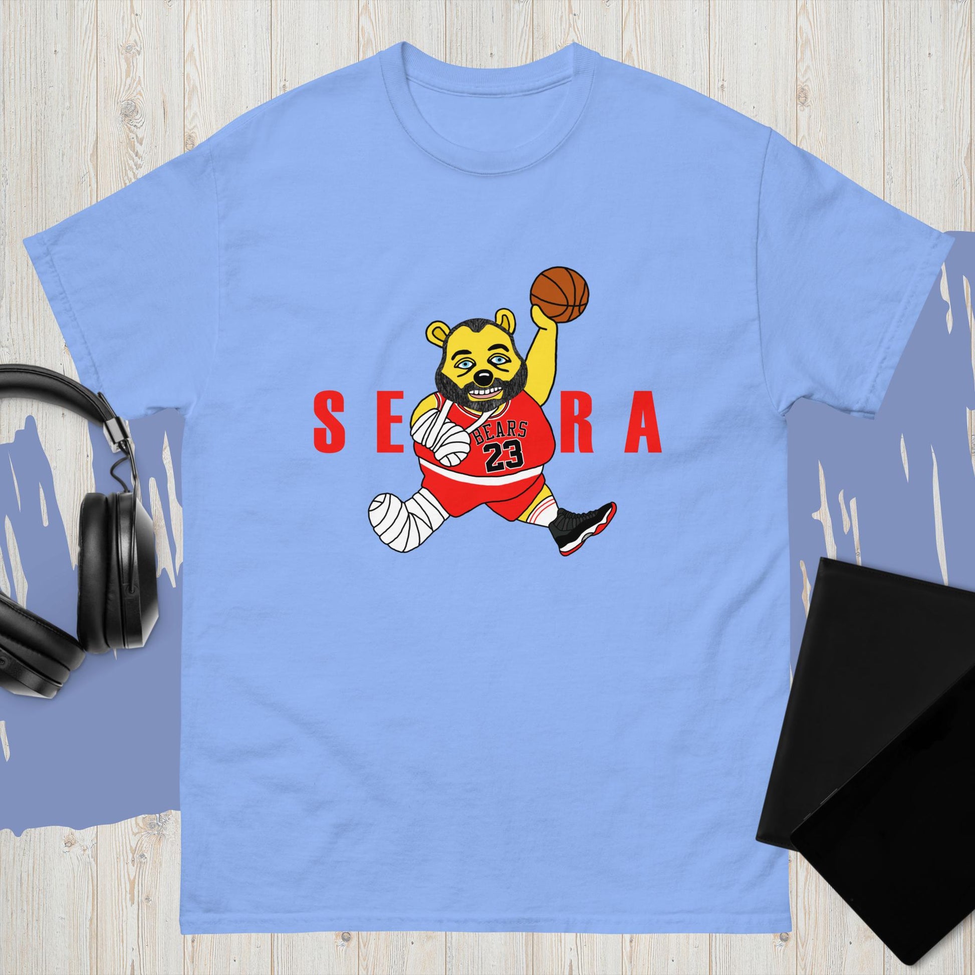 Air Segura, Tom Segura Basketball, Your Mom's House (YMH), 2 Bears 1 Cave, Funny Men's classic T-shirt Carolina Blue T-shirts 2 Bears 1 Cave Air Segura Podcasts Stand-up Comedy Tom Segura YMH Next Cult Brand