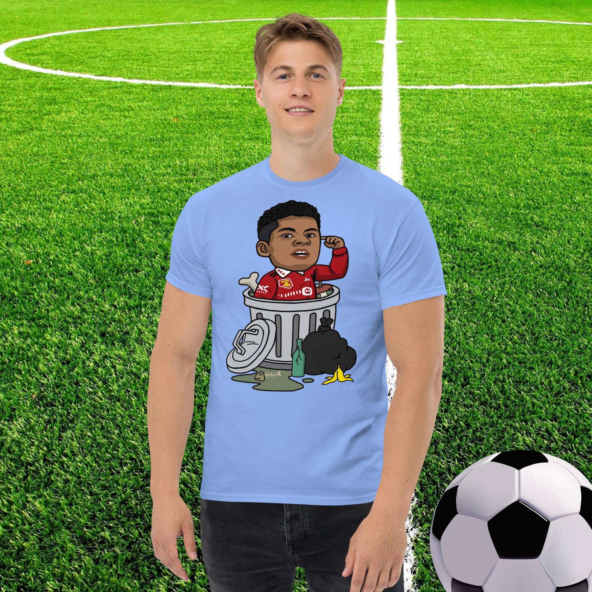 Trashford Marcus Rashford Manchester United Gift Man United Gift Marcus Rashford tee Carolina Blue T-shirts Football Manchester United Marcus Rashford Next Cult Brand