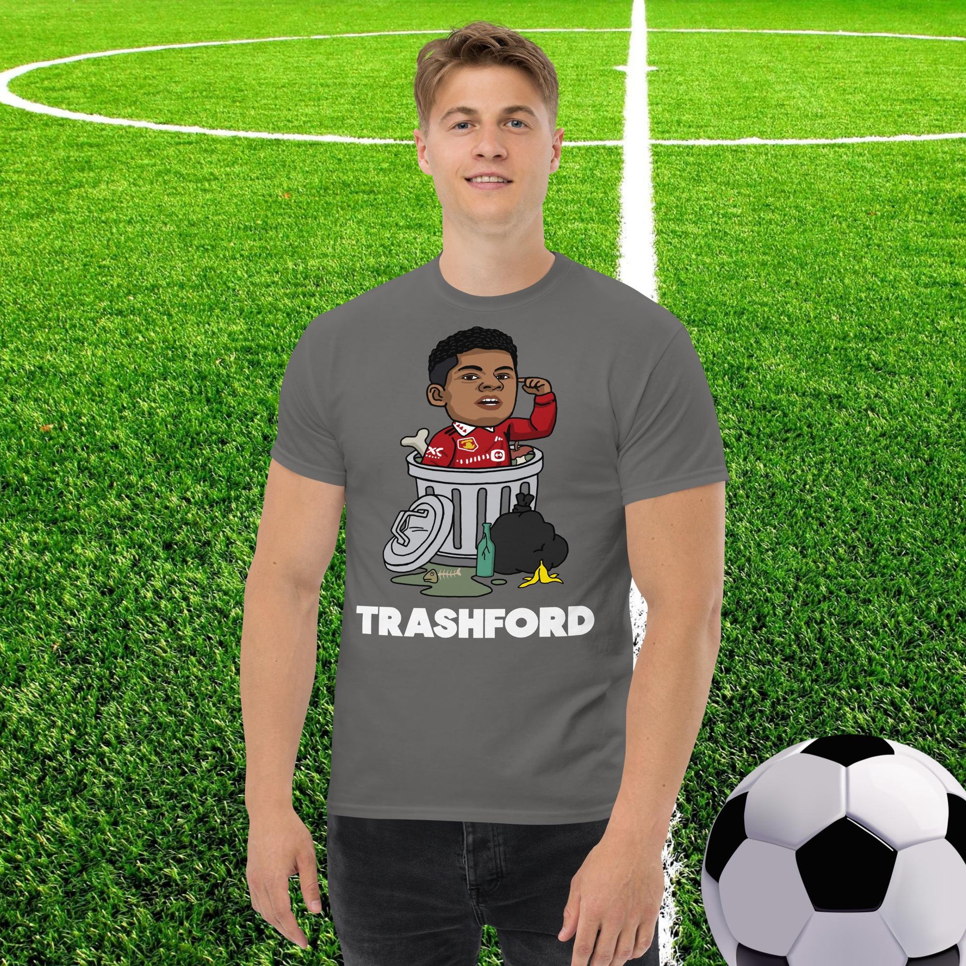 Trashford Marcus Rashford Manchester United Gift Man United Gift Marcus Rashford tee Charcoal T-shirts Football Manchester United Marcus Rashford Next Cult Brand