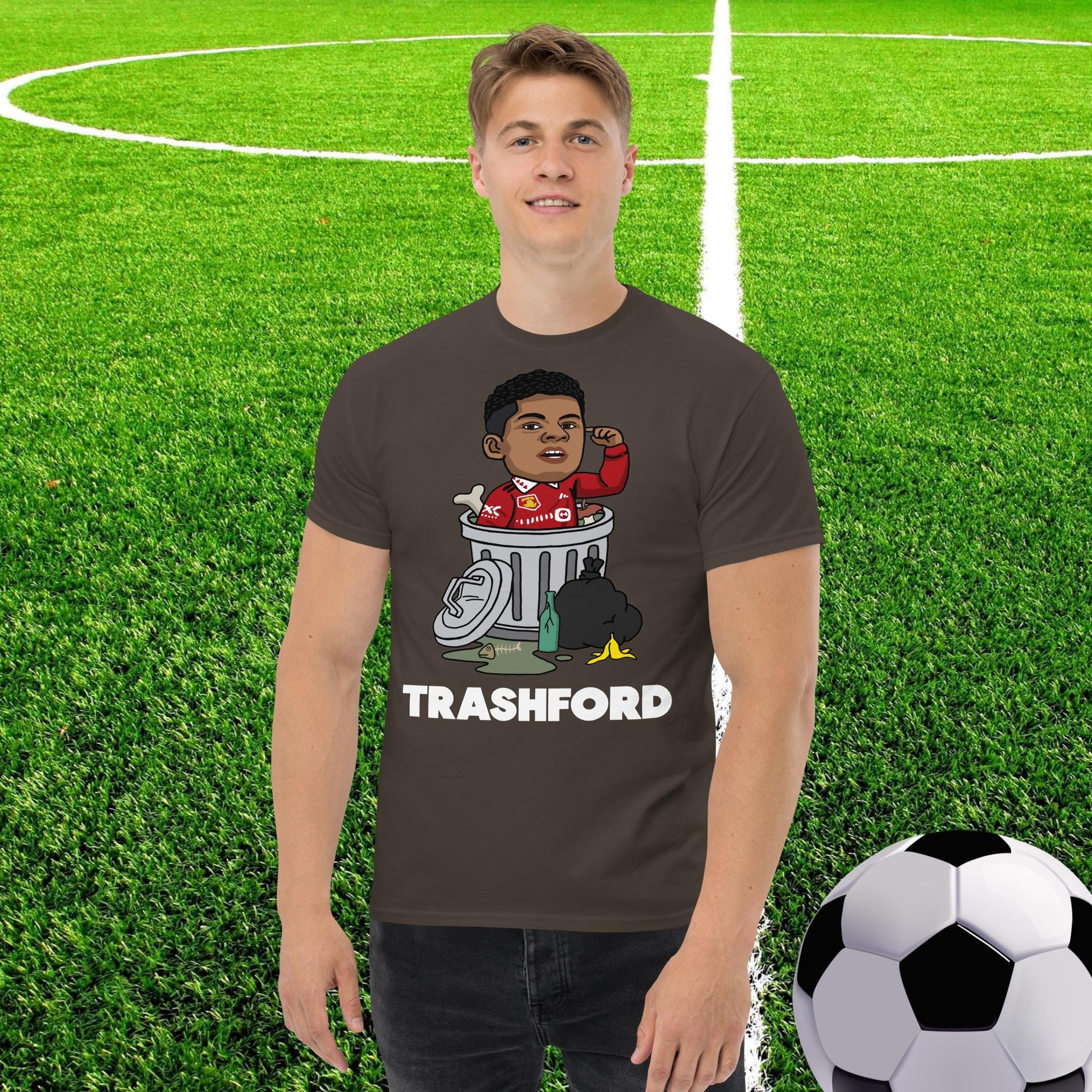 Trashford Marcus Rashford Manchester United Gift Man United Gift Marcus Rashford tee Dark Chocolate T-shirts Football Manchester United Marcus Rashford Next Cult Brand