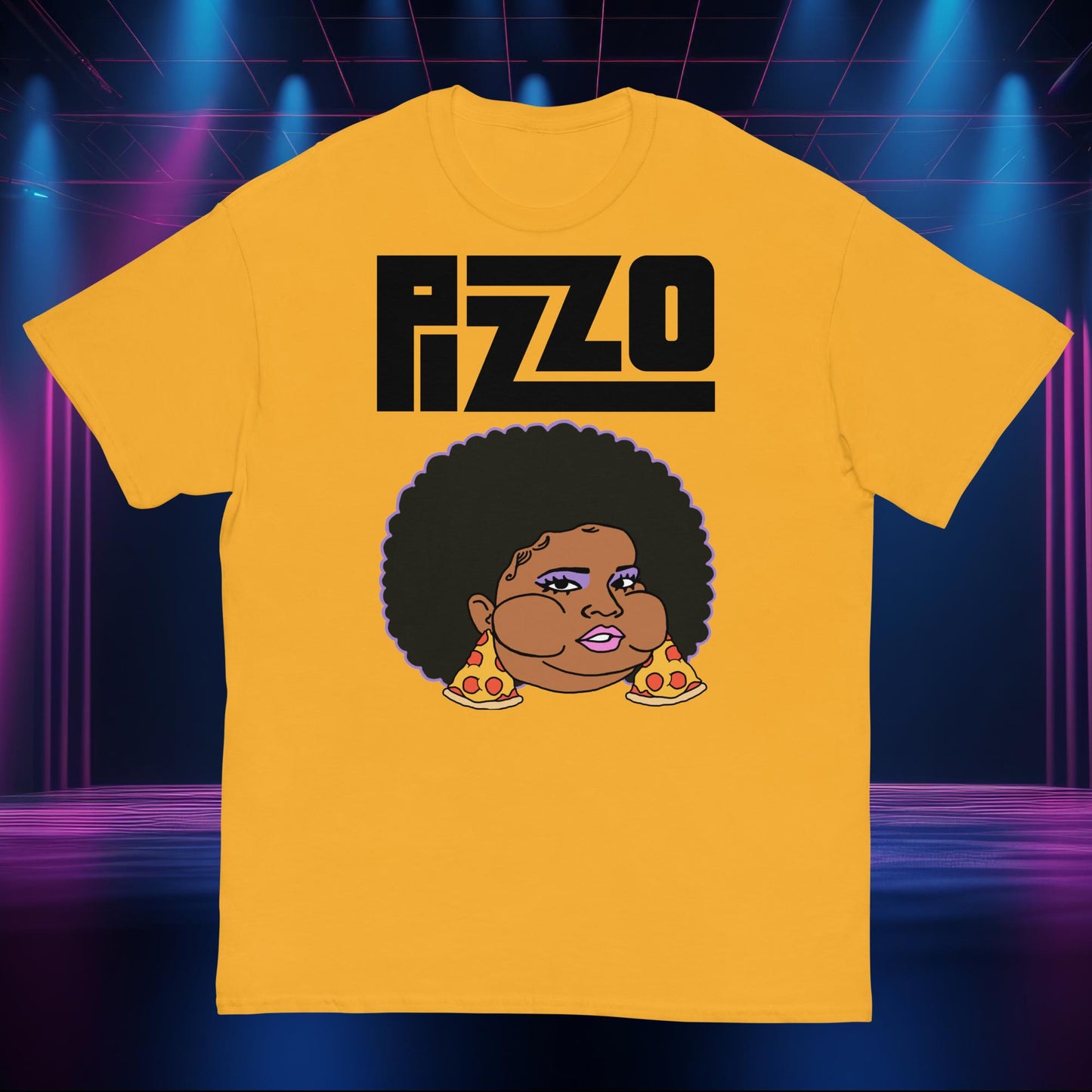 Pizzo Lizzo Pizza Lizzo Merch Lizzo Gift Body Positivity Body empowerment Lizzo shirt Gold T-shirts Lizzo Music Next Cult Brand