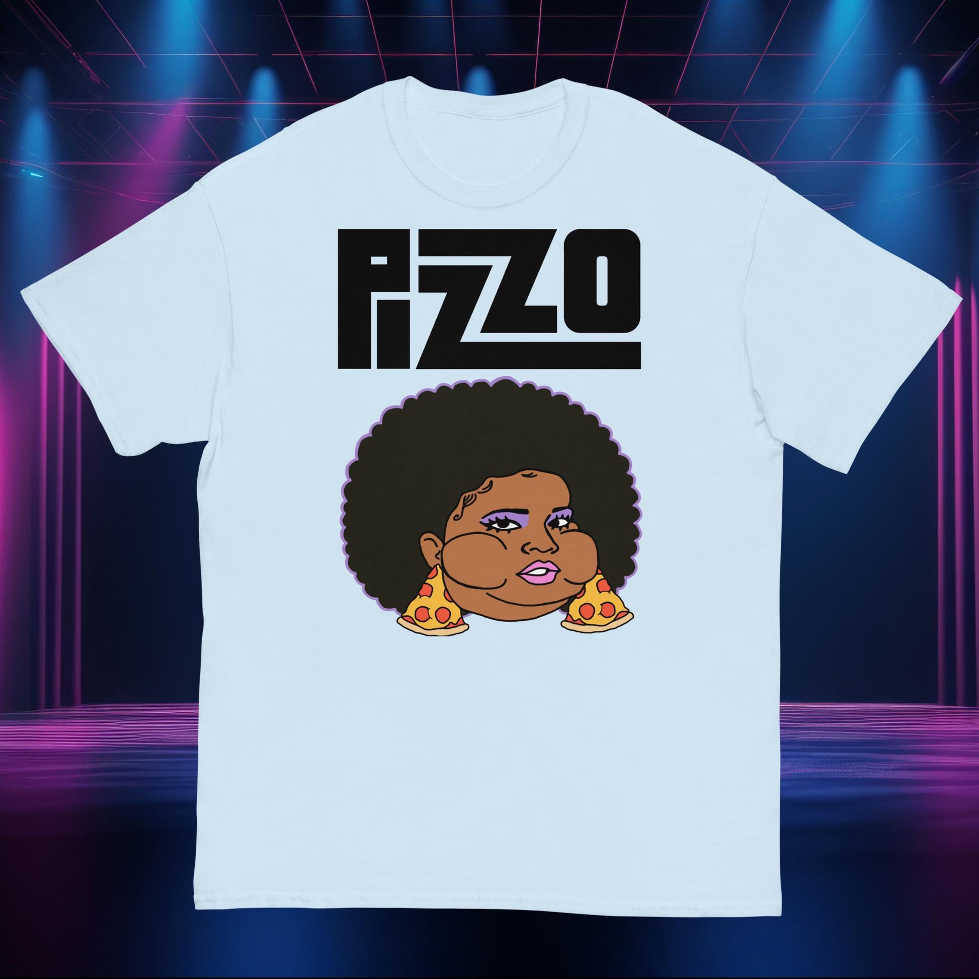 Pizzo Lizzo Pizza Lizzo Merch Lizzo Gift Body Positivity Body empowerment Lizzo shirt Light Blue T-shirts Lizzo Music Next Cult Brand