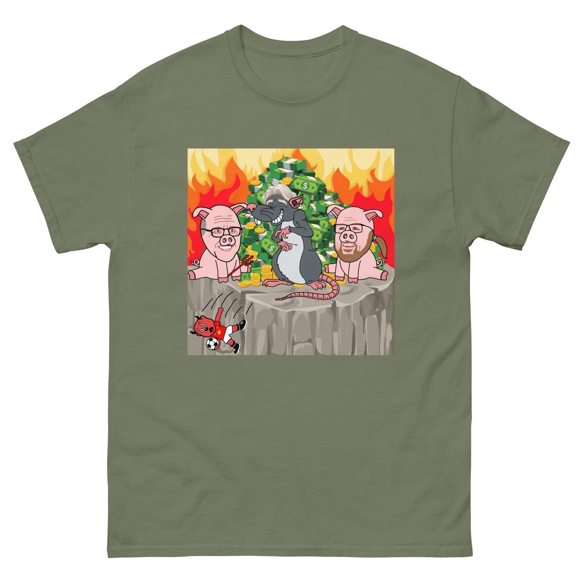 Manchester United Ratcliffe Out, Glazers Out T-shirt, Graphic Only Military Green T-shirts Football GlazersOut Manchester United RatcliffeOut Next Cult Brand