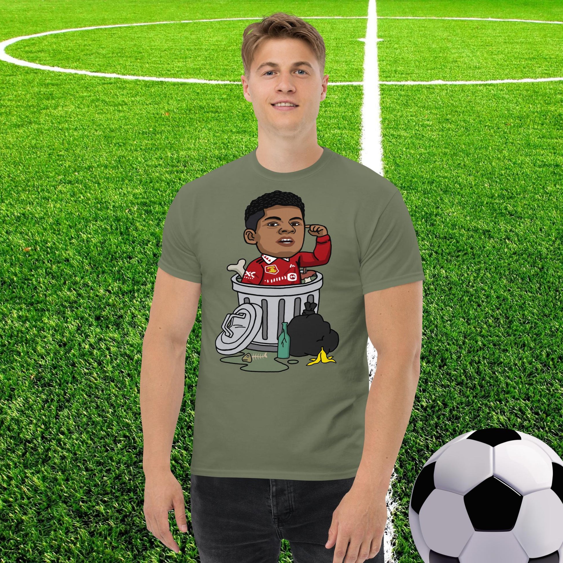 Trashford Marcus Rashford Manchester United Gift Man United Gift Marcus Rashford tee Military Green T-shirts Football Manchester United Marcus Rashford Next Cult Brand