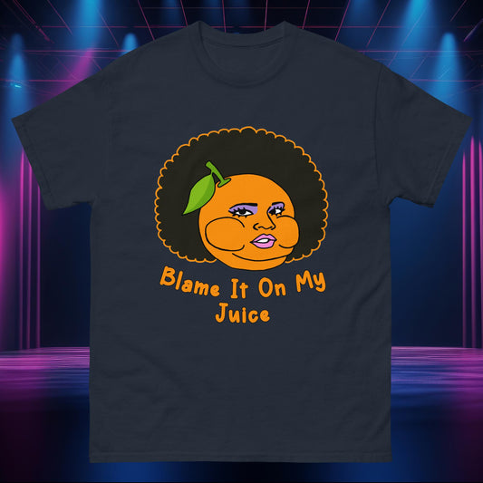 Blame It On My Juice Lizzo Special Tour Lizzo Merch Lizzo Gift Lizzo Song Lyrics Lizzo Shirt Navy T-shirts Lizzo Music Next Cult Brand