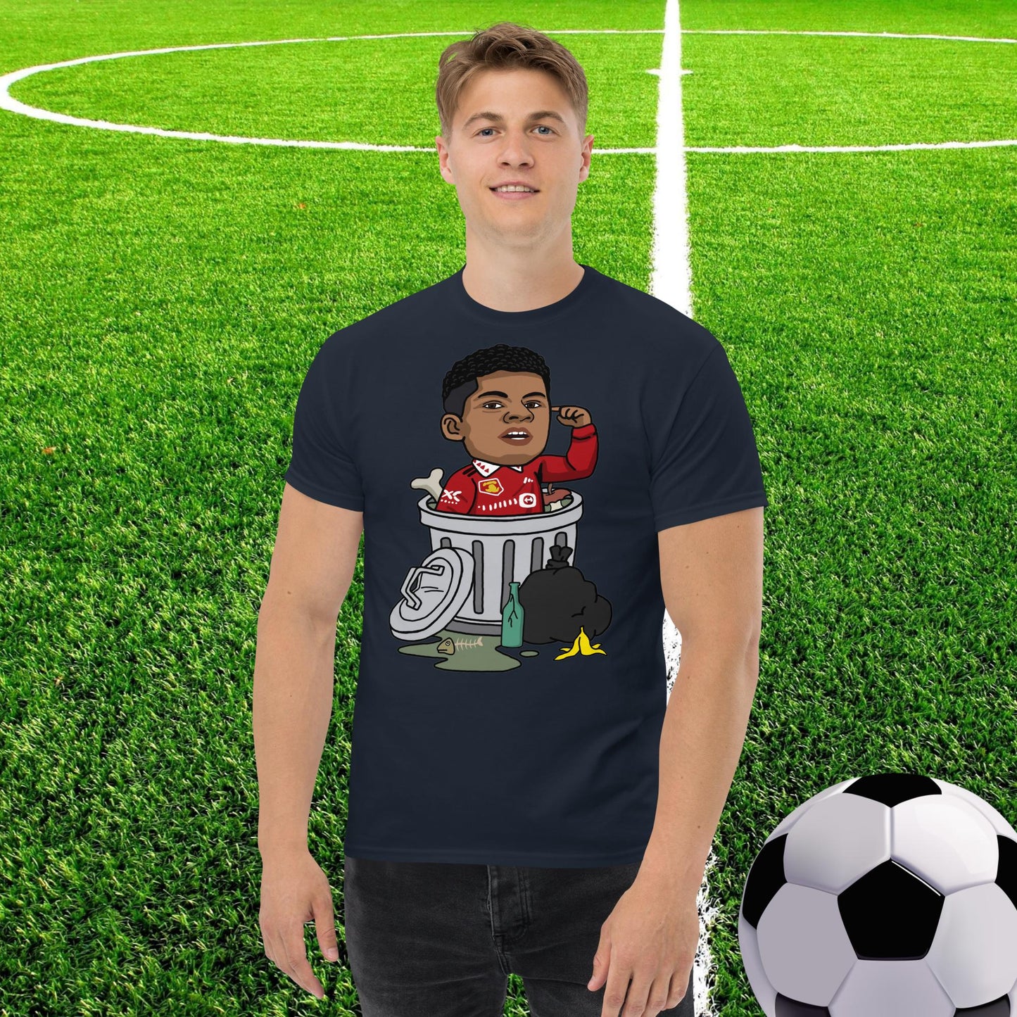 Trashford Marcus Rashford Manchester United Gift Man United Gift Marcus Rashford tee Navy T-shirts Football Manchester United Marcus Rashford Next Cult Brand