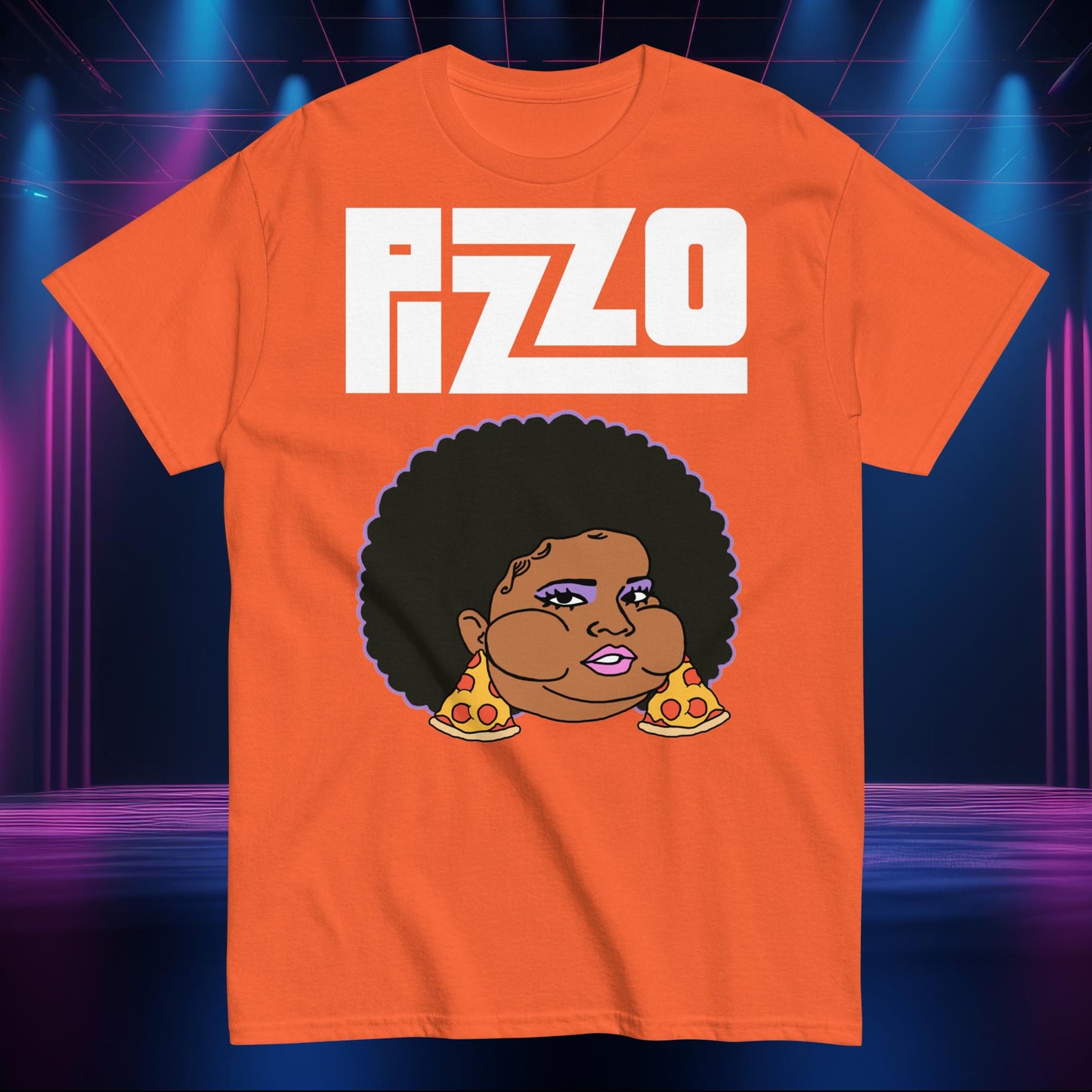 Pizzo Lizzo Pizza Lizzo Merch Lizzo Gift Body Positivity Body empowerment Lizzo T-shirt Orange T-shirts Lizzo Music Next Cult Brand