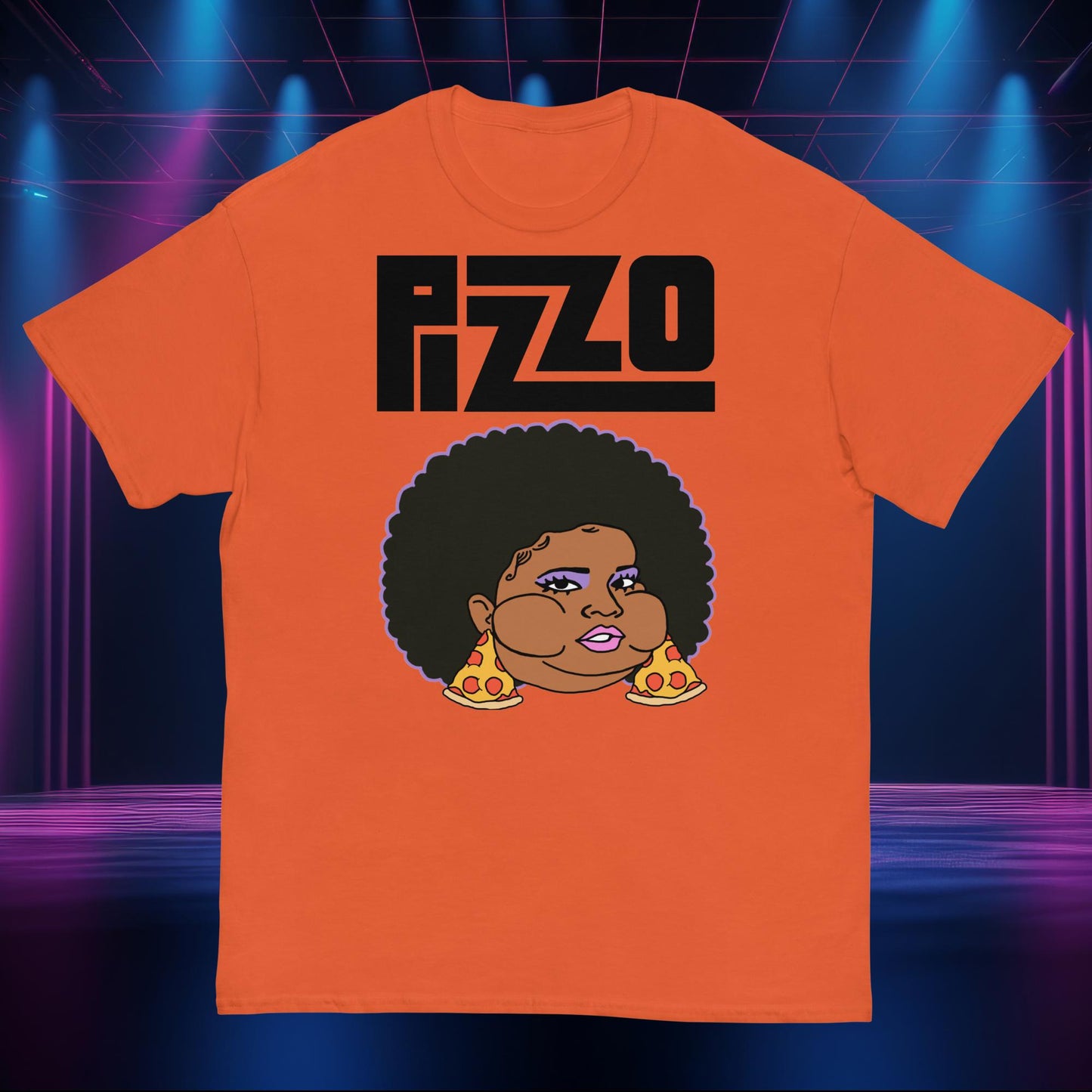 Pizzo Lizzo Pizza Lizzo Merch Lizzo Gift Body Positivity Body empowerment Lizzo shirt Orange T-shirts Lizzo Music Next Cult Brand