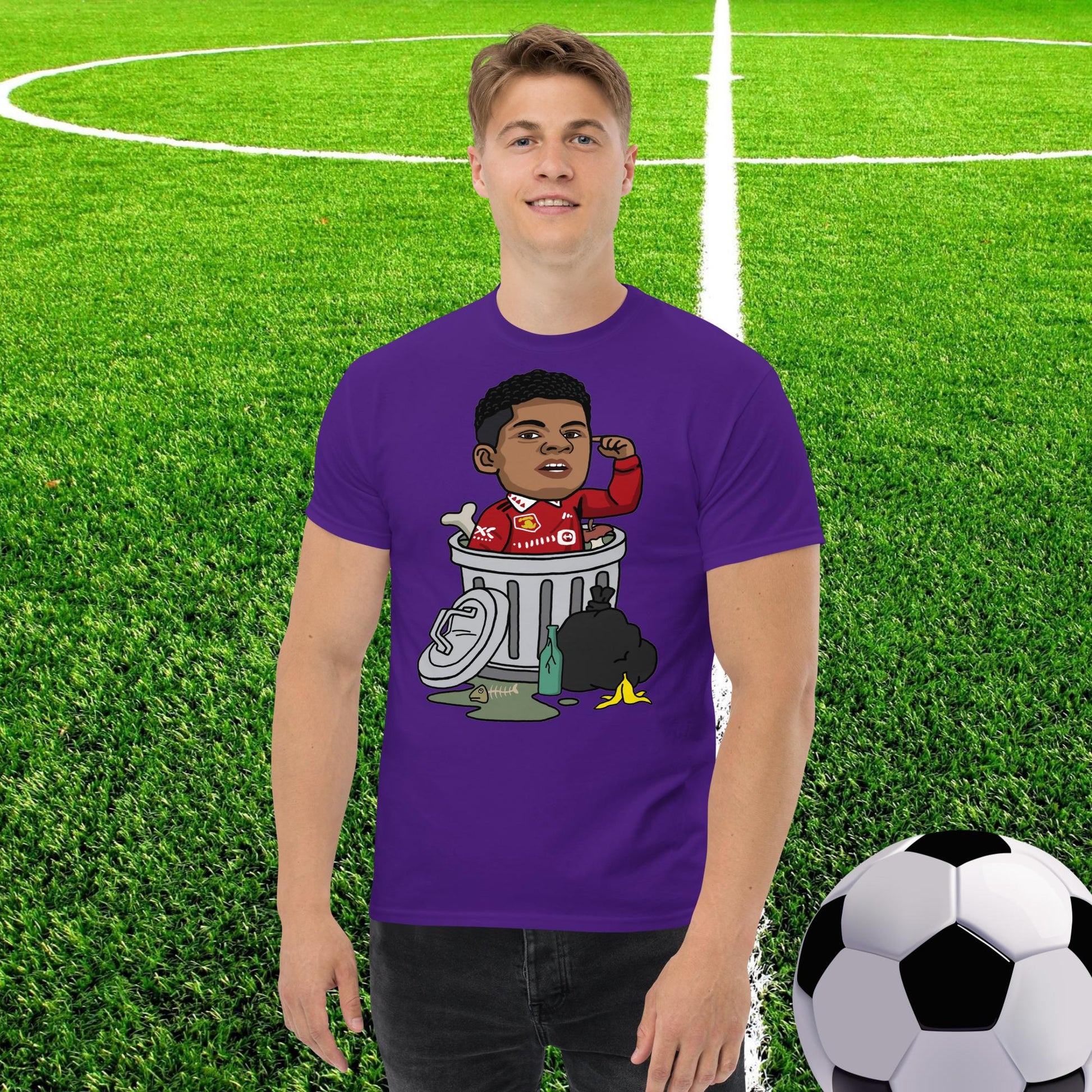 Trashford Marcus Rashford Manchester United Gift Man United Gift Marcus Rashford tee Purple T-shirts Football Manchester United Marcus Rashford Next Cult Brand