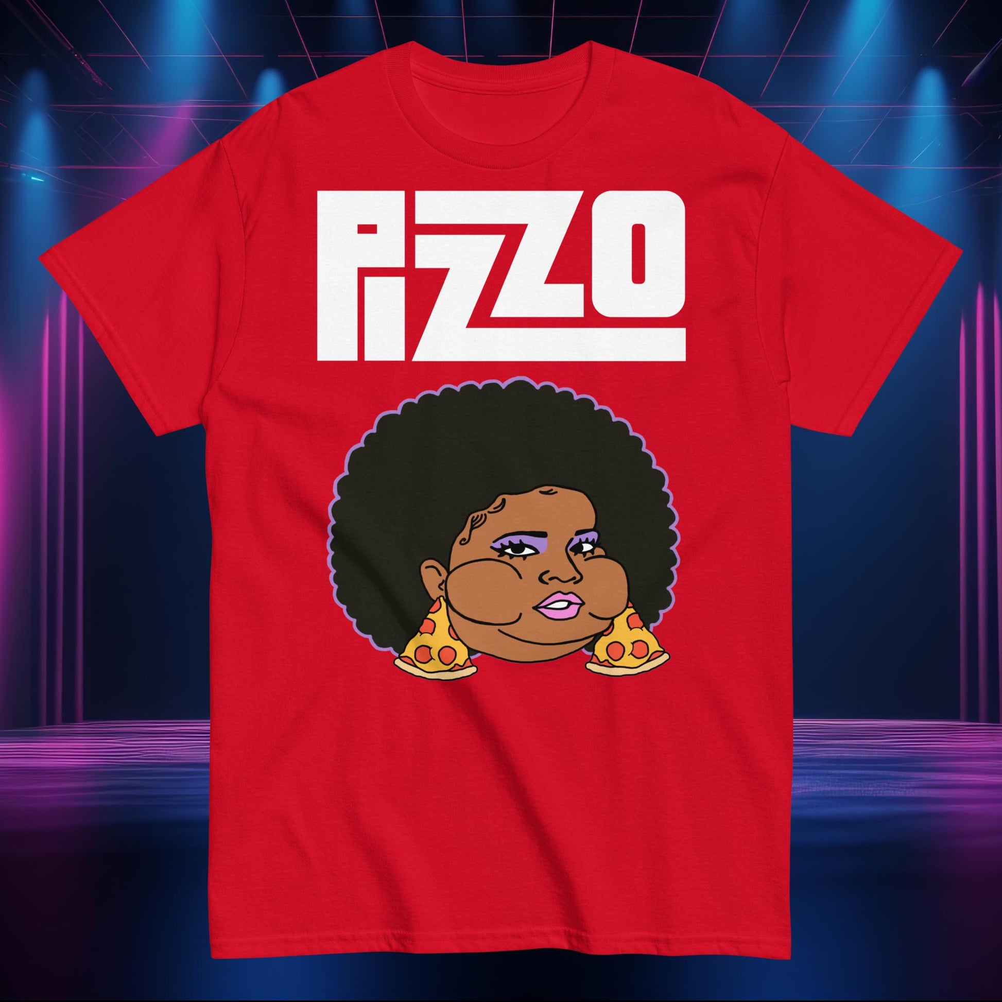 Pizzo Lizzo Pizza Lizzo Merch Lizzo Gift Body Positivity Body empowerment Lizzo T-shirt Red T-shirts Lizzo Music Next Cult Brand