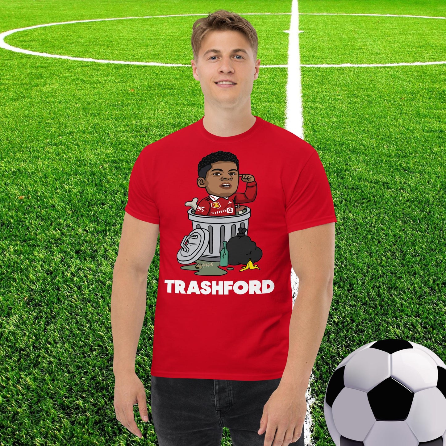 Trashford Marcus Rashford Manchester United Gift Man United Gift Marcus Rashford tee Red T-shirts Football Manchester United Marcus Rashford Next Cult Brand