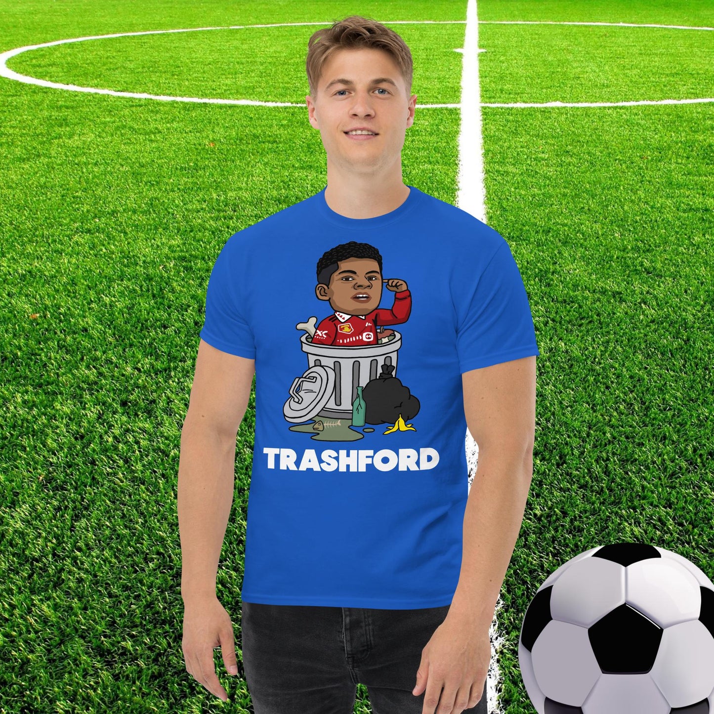 Trashford Marcus Rashford Manchester United Gift Man United Gift Marcus Rashford tee Royal T-shirts Football Manchester United Marcus Rashford Next Cult Brand