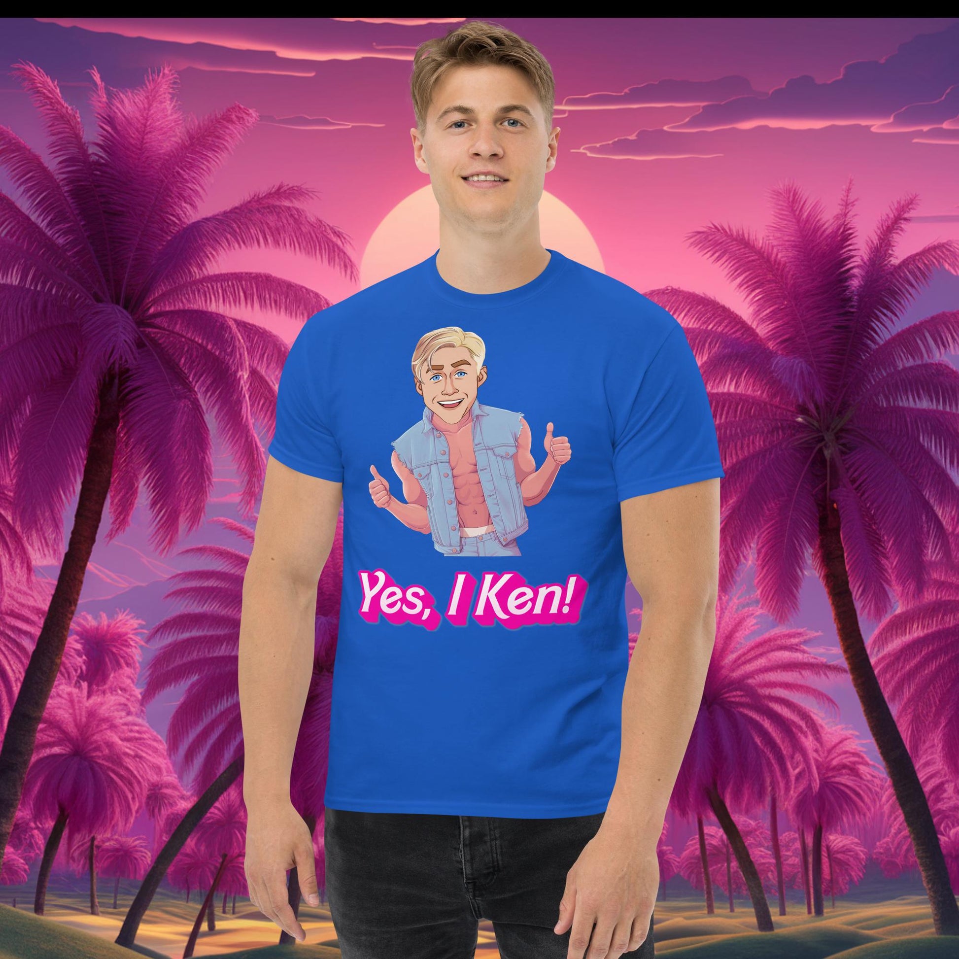 Yes I Ken Yes I can Ryan Gosling Ken Barbie Movie tee Royal T-shirts Barbie Celebrities Ken Movies Ryan Gosling Next Cult Brand