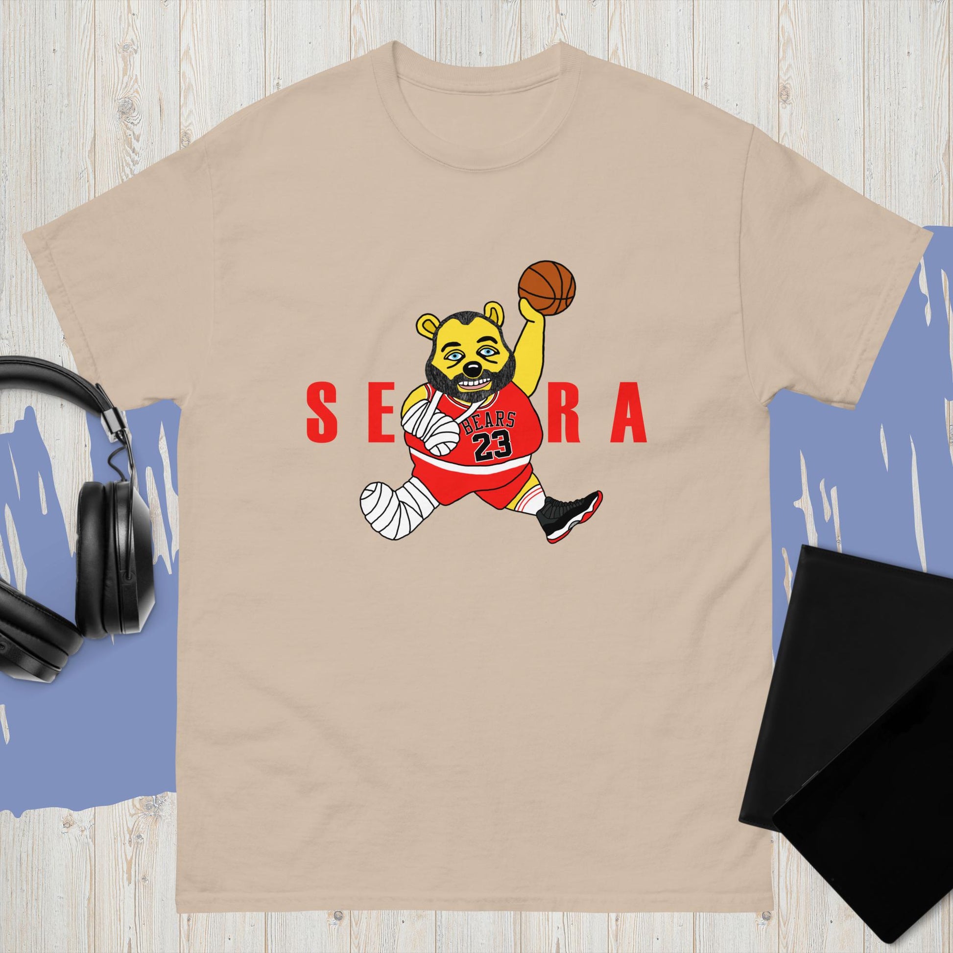 Air Segura, Tom Segura Basketball, Your Mom's House (YMH), 2 Bears 1 Cave, Funny Men's classic T-shirt Sand T-shirts 2 Bears 1 Cave Air Segura Podcasts Stand-up Comedy Tom Segura YMH Next Cult Brand