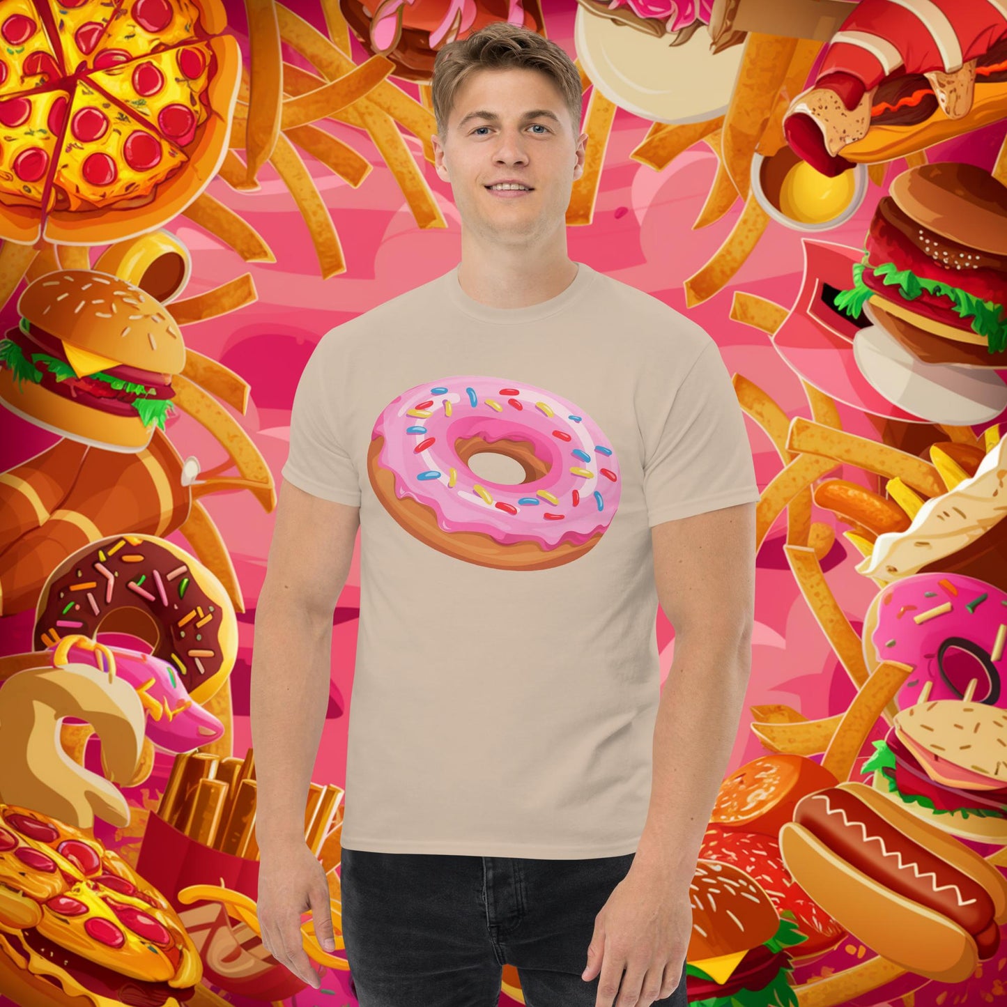 Pink Donut with sprinkles tee Next Cult Brand