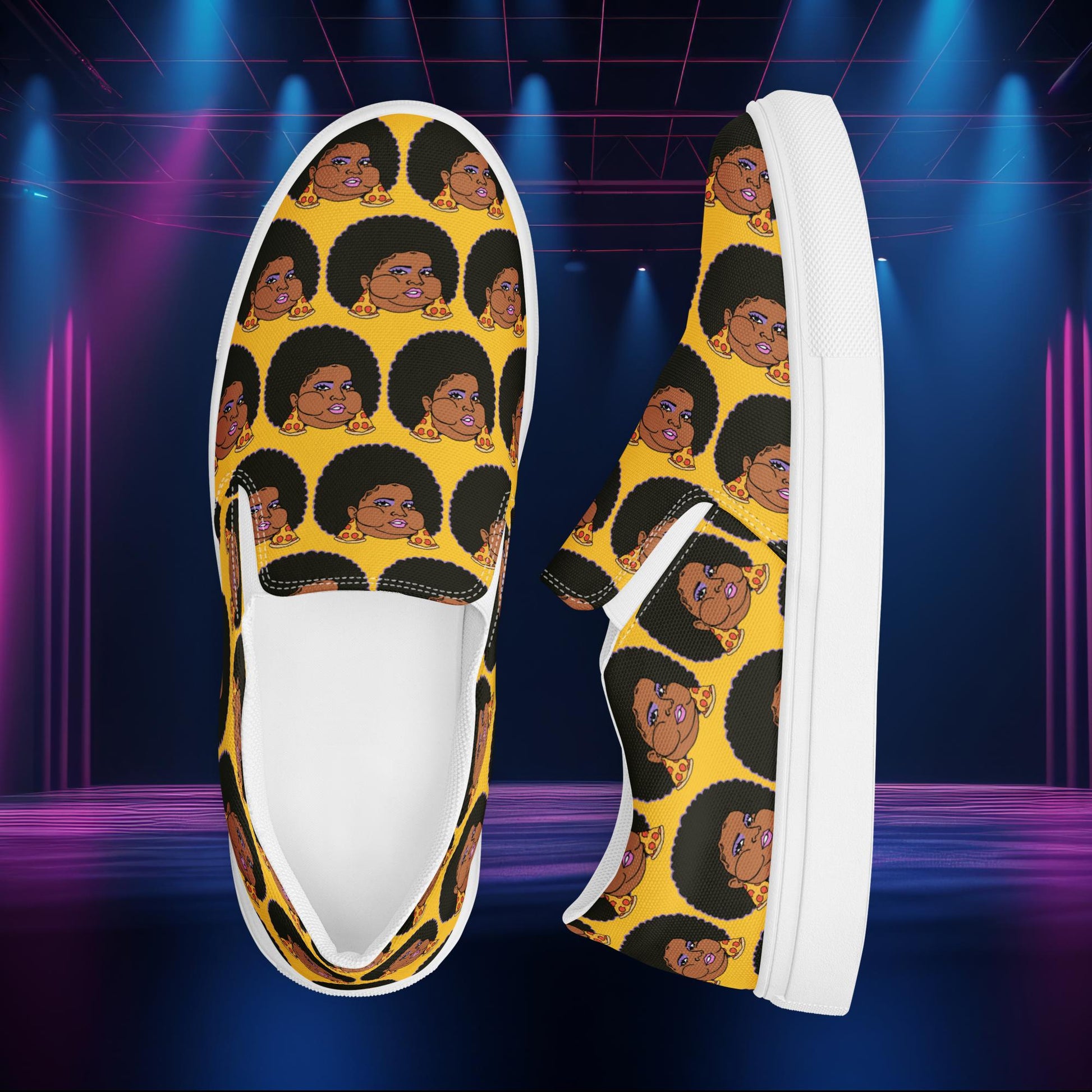 Pizzo Lizzo Pizza Lizzo Merch Lizzo Gift Song Lyrics Lizzo slip-on canvas shoes Next Cult Brand