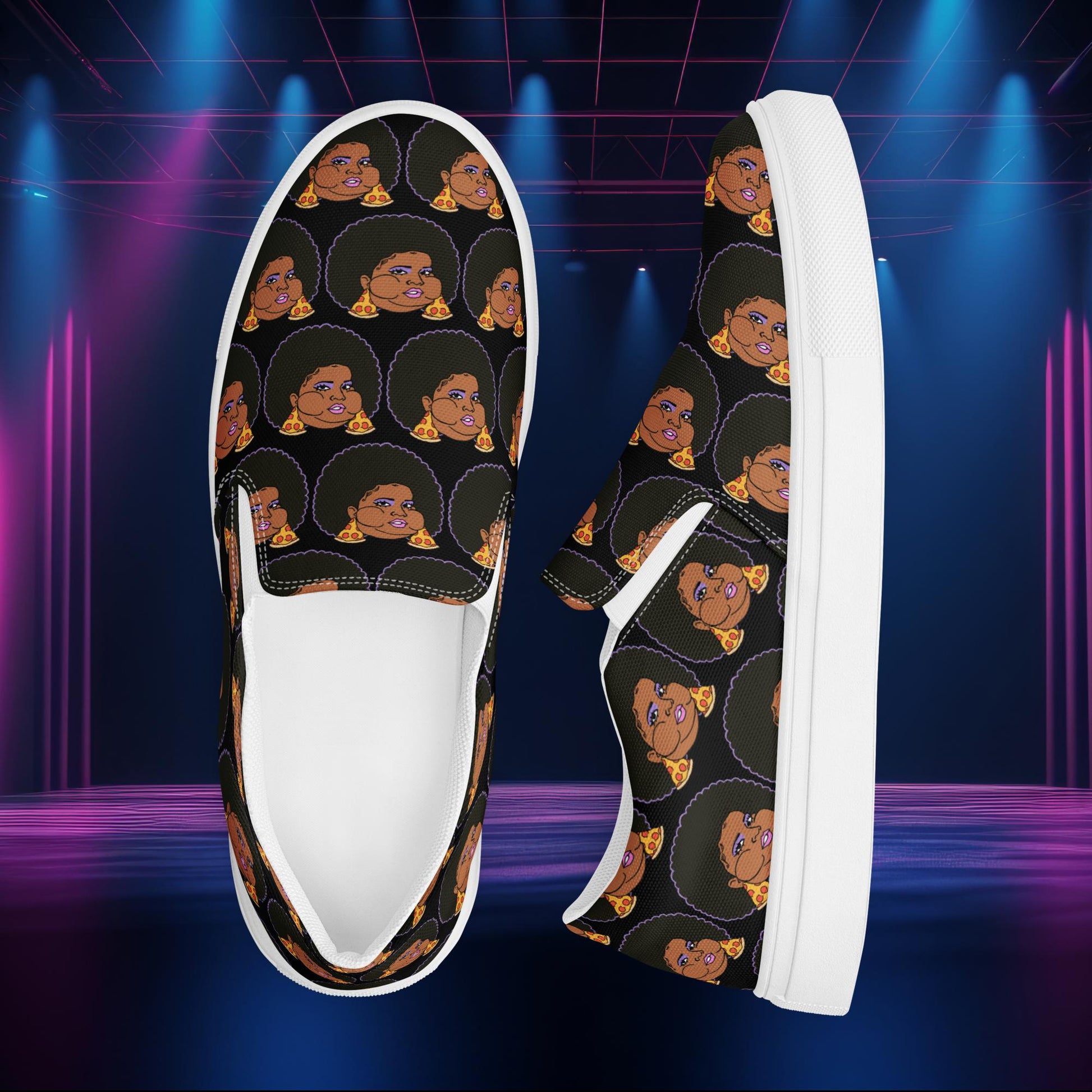 Pizzo Lizzo Pizza Lizzo Merch Lizzo Gift Song Lyrics Lizzo slip-on canvas shoes Next Cult Brand