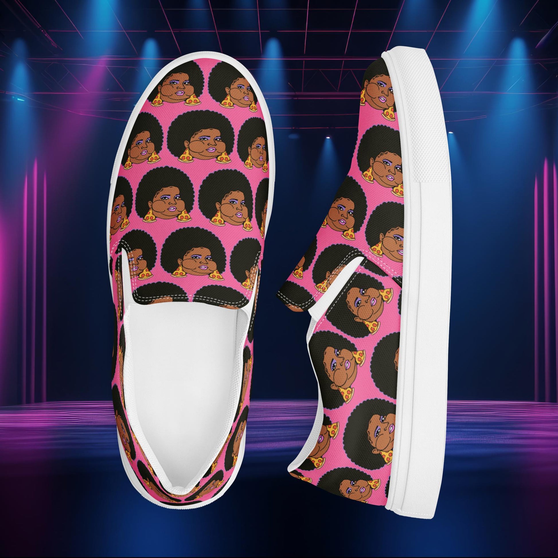 Pizzo Lizzo Pizza Lizzo Merch Lizzo Gift Song Lyrics Lizzo slip-on canvas shoes Next Cult Brand