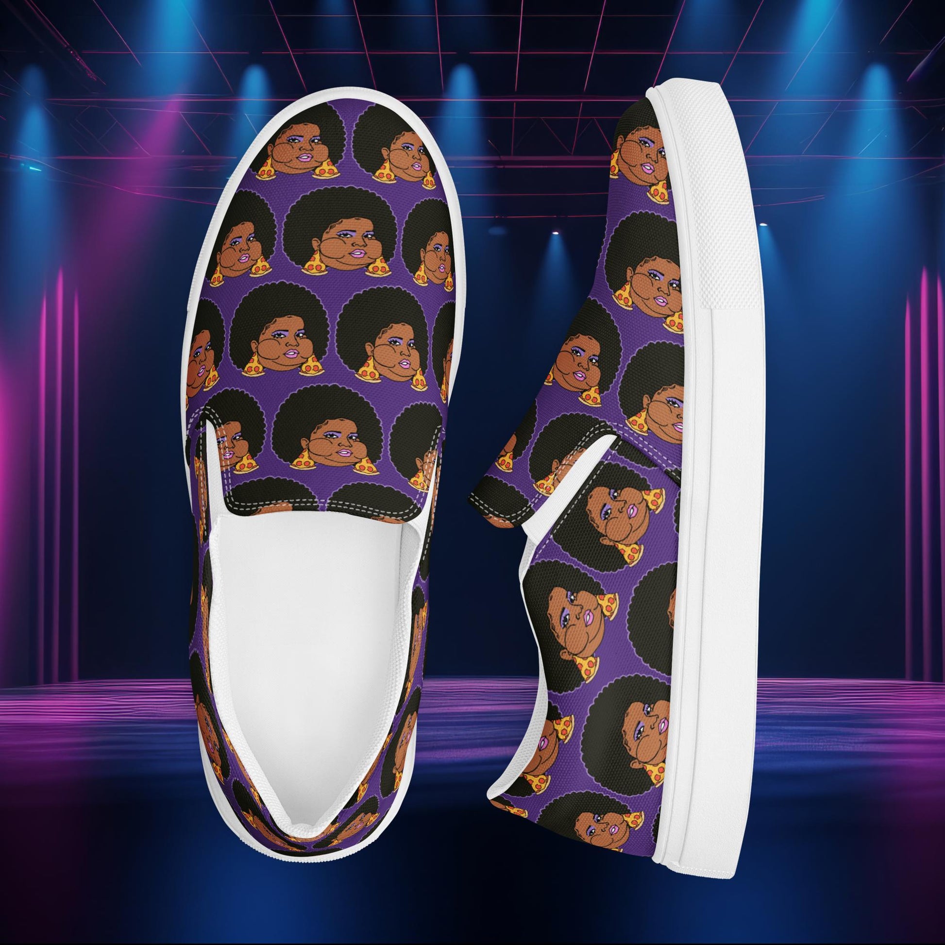 Pizzo Lizzo Pizza Lizzo Merch Lizzo Gift Song Lyrics Lizzo slip-on canvas shoes Next Cult Brand