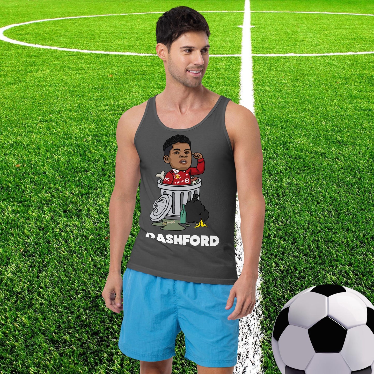 Trashford Marcus Rashford Manchester United Gift Man United Gift Marcus Rashford Tank Top Asphalt Tank Tops Football Manchester United Marcus Rashford Next Cult Brand