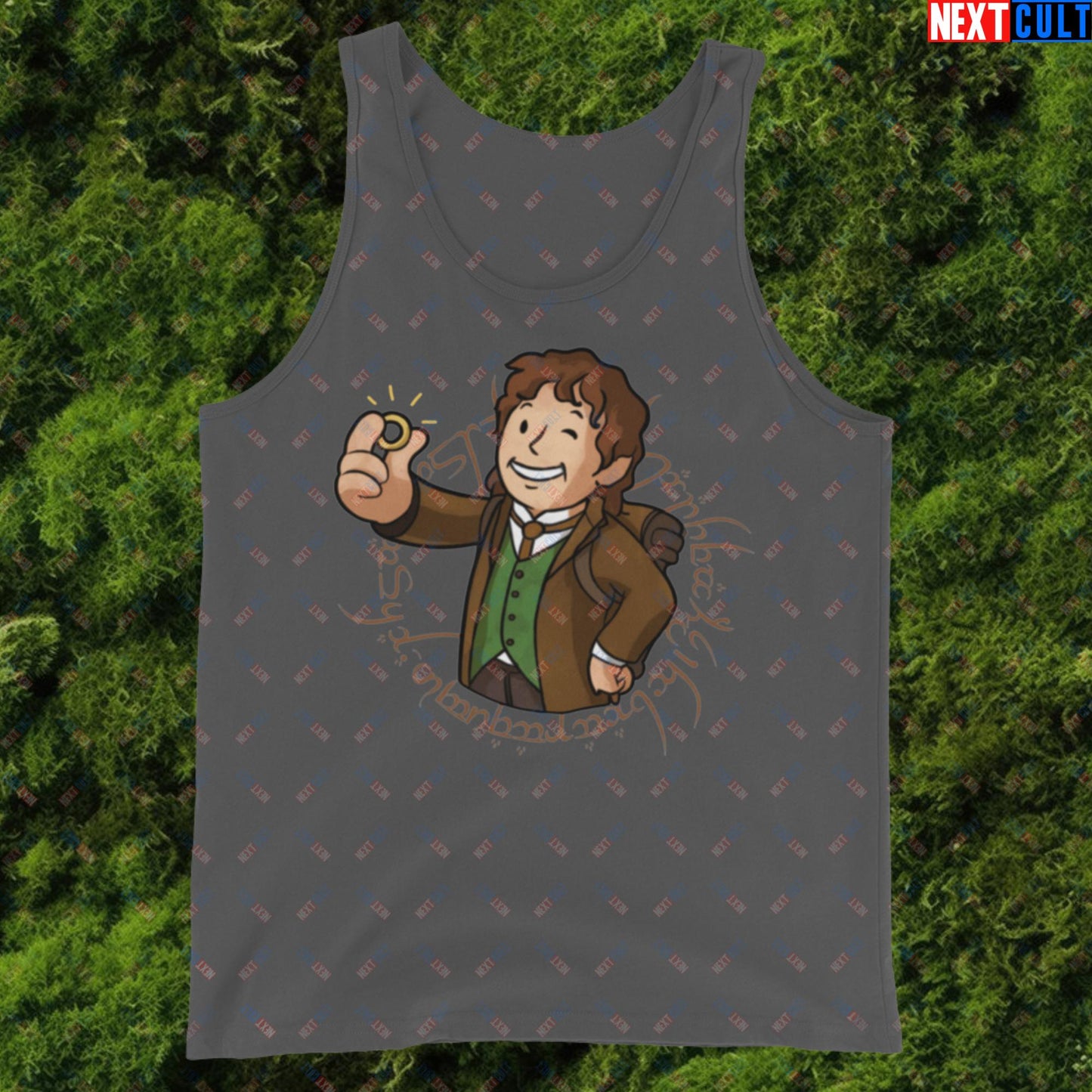 Bilboy Bilbo Baggins Lord of the Rings Vault Boy Fallout Funny Cartoon Mashup Tank Top