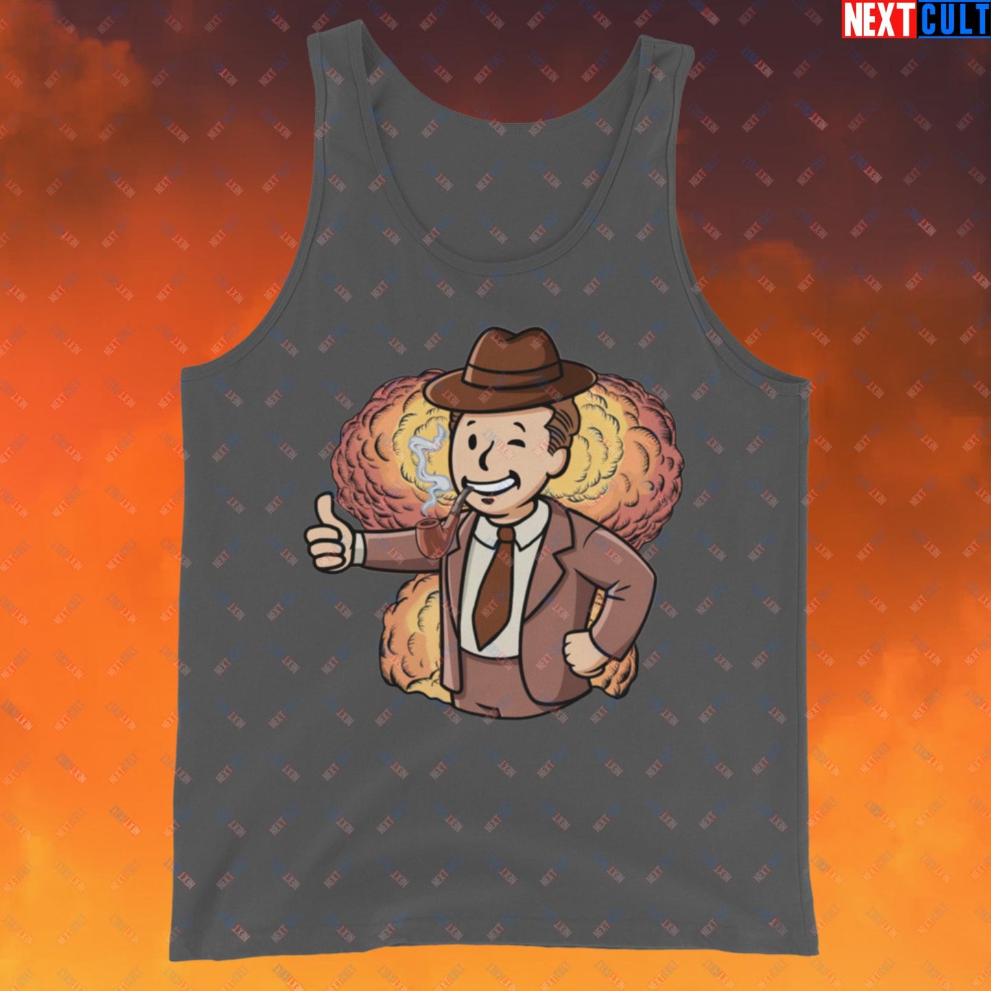 Nuclear Boy Oppenheimer Vault Boy Fallout Funny Meme Cartoon Mashup Tank Top