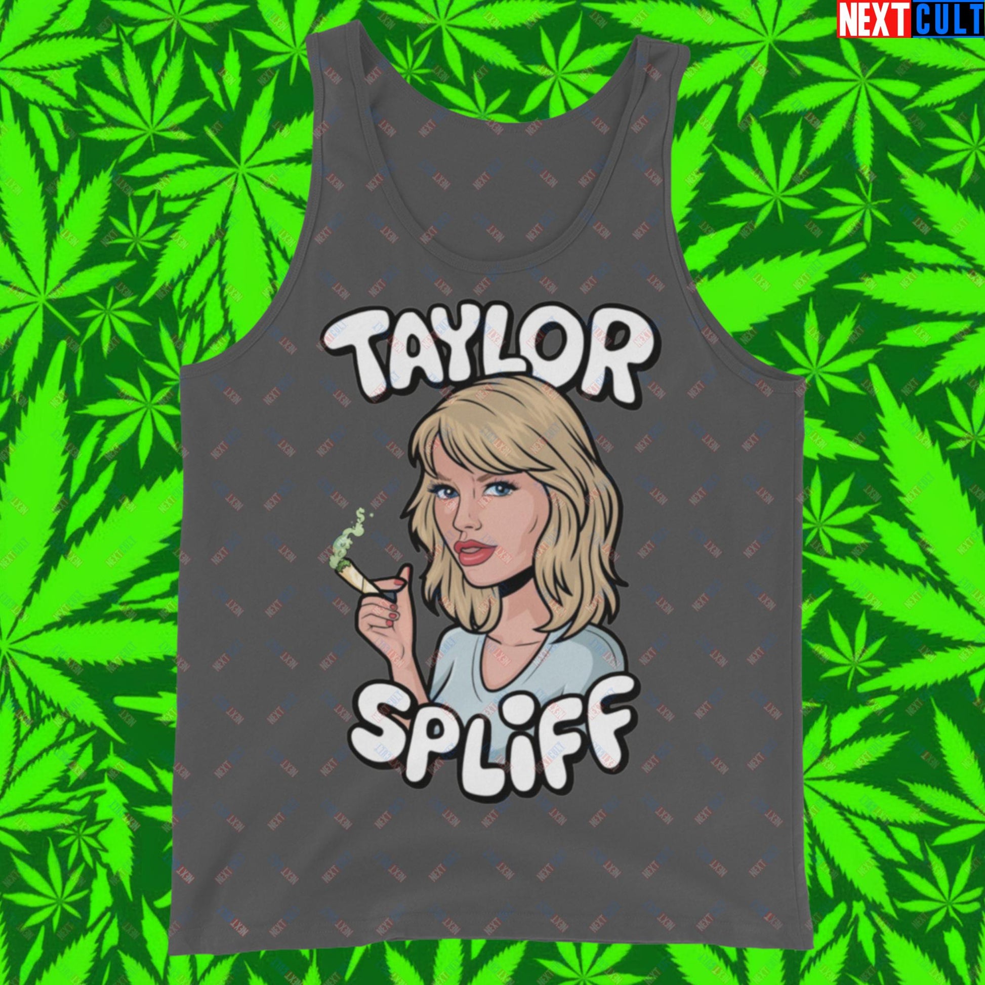 Taylor Spliff Pop Music Star Pothead Stoner Funny Weed Meme Tank Top Asphalt Tank Tops Music Weed Next Cult Brand