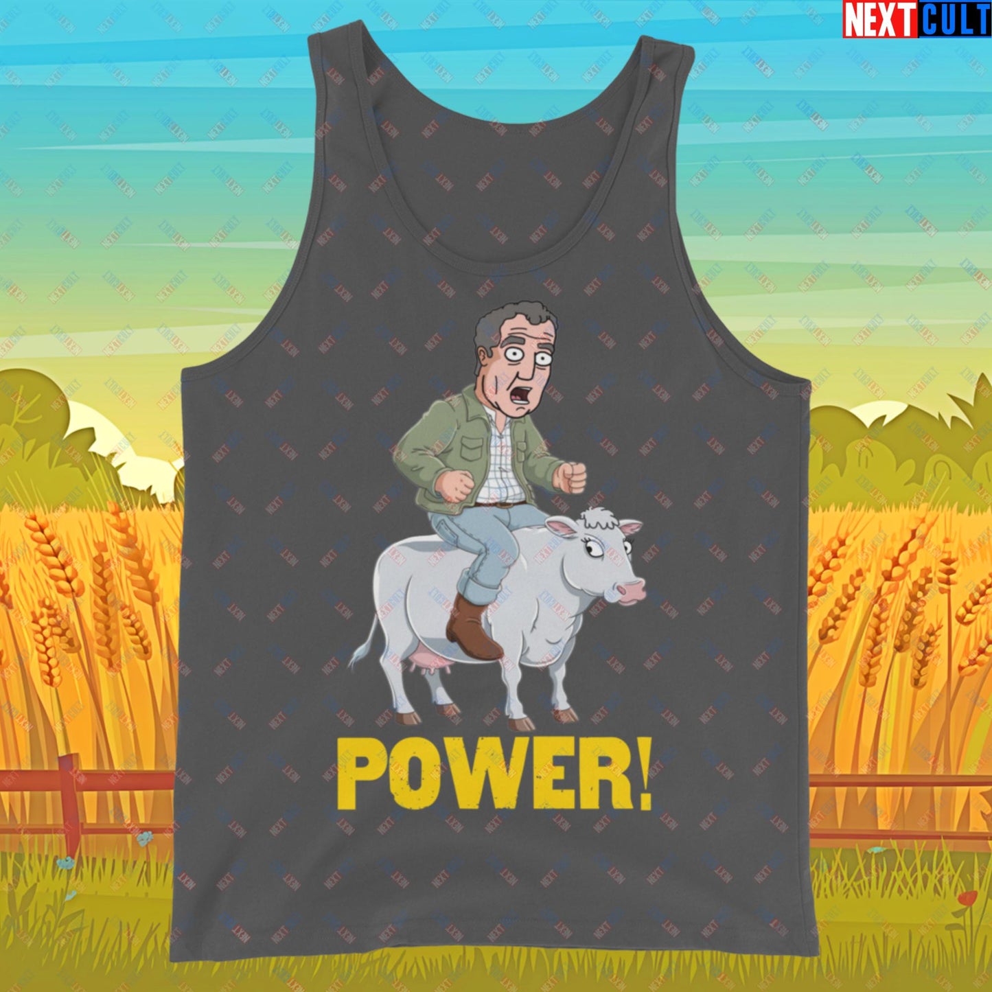 Speed and Power Pepper Cow Jeremy Clarkson's Farm Diddly Squat Grand Tour Top Gear Funny Meme Cartoon Tank Top Asphalt Tank Tops Clarkson's Farm Grand Tour Jeremy Clarkson Top Gear TV Shows Next Cult Brand