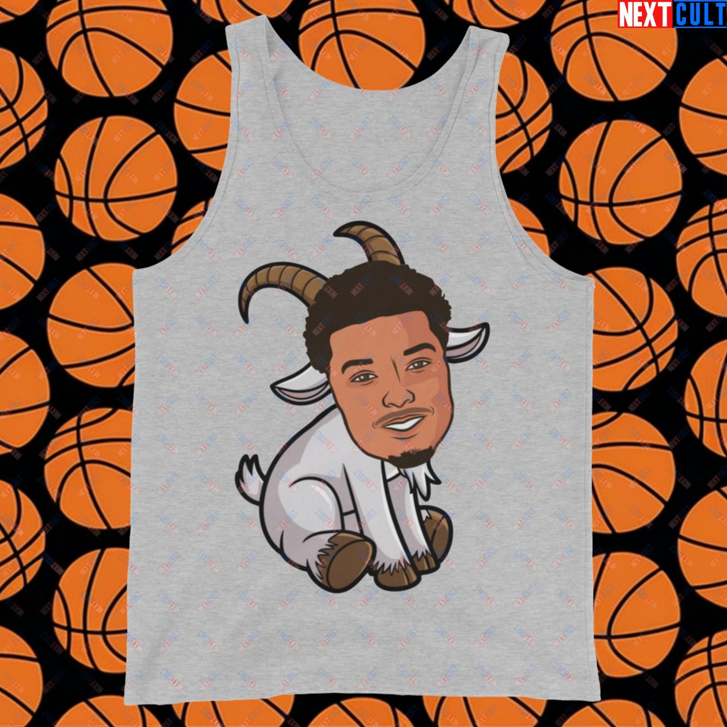 Wemby G.O.A.T. Tank Top - Victor Wembanyama Funny Basketball Meme Muscle Shirt - Greatest of All Time Athletic Shirt for Basketball Fans - Perfect Gift for Wemby Fans Tank Top Athletic Heather Mugs Basketball G.O.A.T. NBA San Antonio Spurs Victor Wembanyama Wemby Next Cult Brand