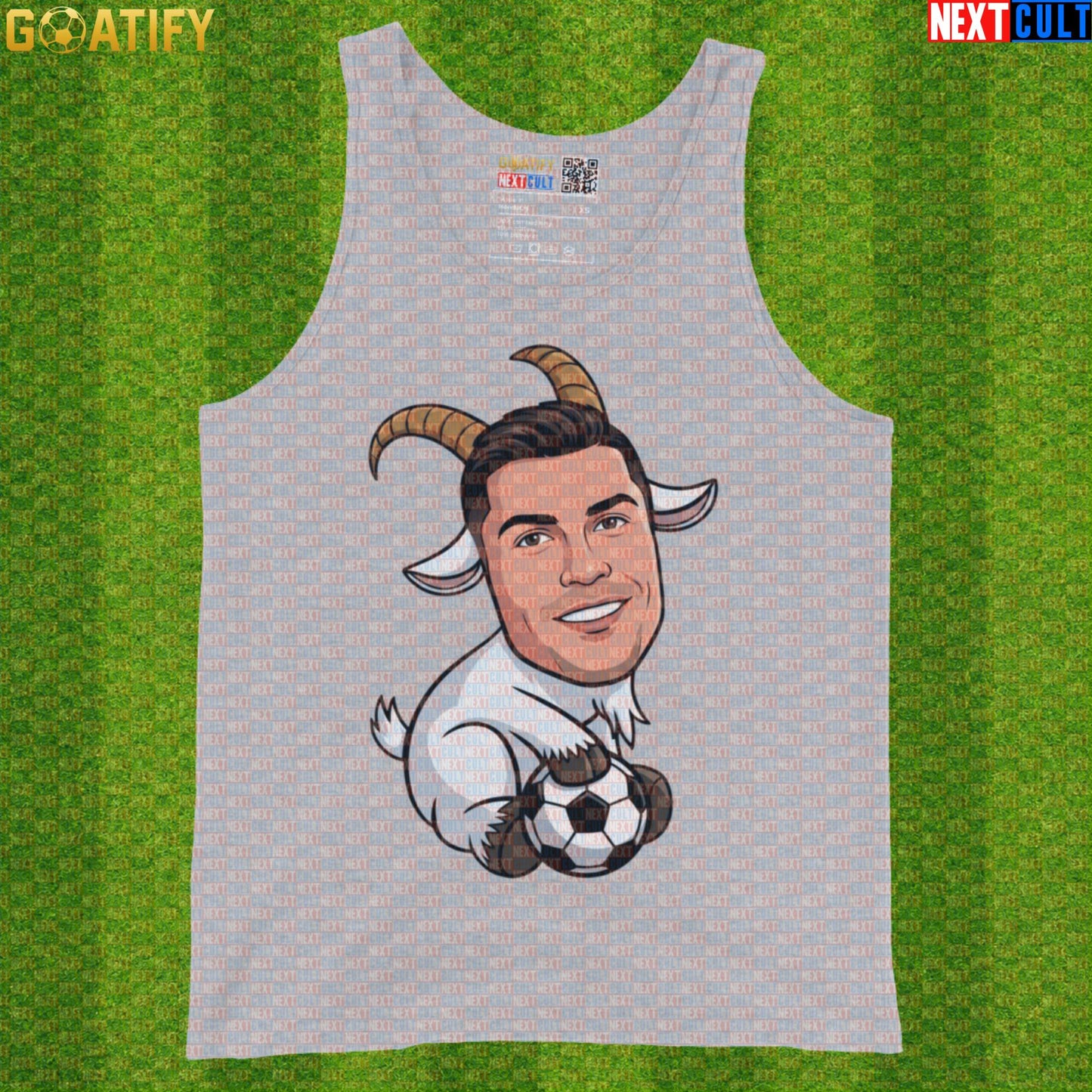 Cristiano Ronaldo Tank Top – Funny GOAT Soccer Muscle Shirt Gift for Portugal Football Fans |  | ["Al Nassr", "Cristiano Ronaldo", "Football", "Juventus", "Manchester United", "Portugal", "Real Madrid", "Soccer"]