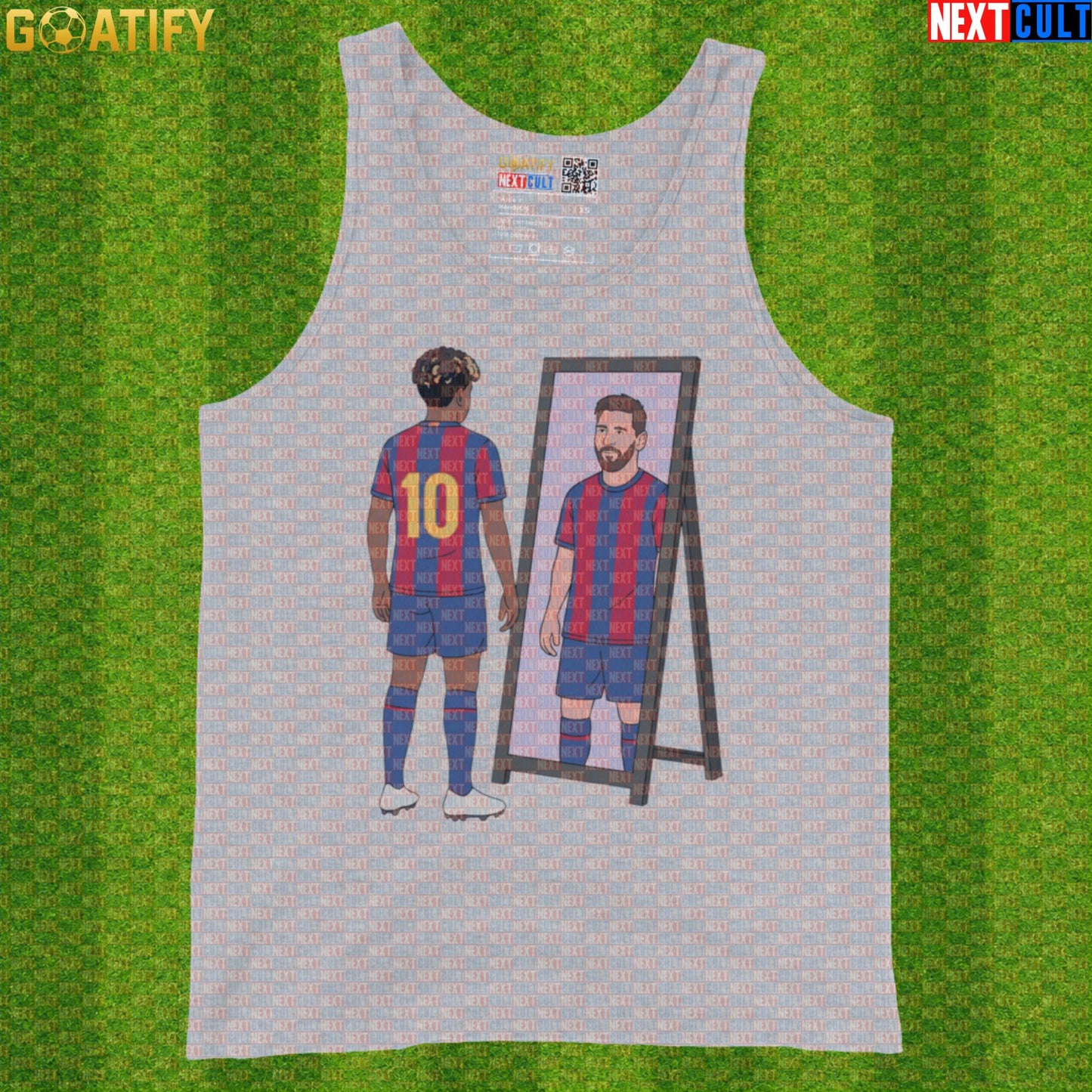 Lamine Yamal Tank Top – Next Messi Soccer Muscle Shirt for Spain and Barcelona Fans Athletic Heather Next Cult Brand