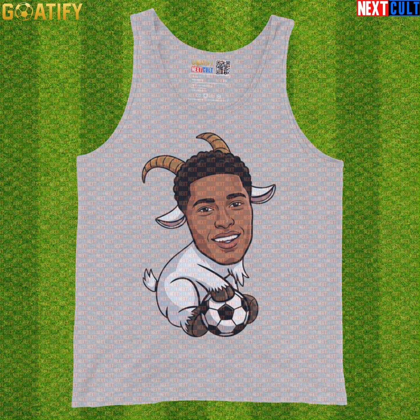Jude Bellingham Tank Top – GOAT Football Muscle Shirt for Training and England Fans |  | ["Borussia Dortmund", "England", "Football", "Jude Bellingham", "Real Madrid", "Soccer"]
