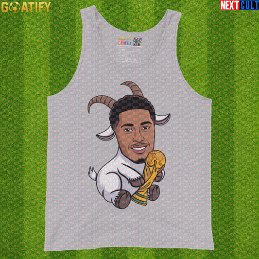 Jude Bellingham Tank Top – GOAT Muscle Shirt for England World Cup and Soccer Fans |  | ["England", "Football", "Jude Bellingham", "Real Madrid", "Soccer"]