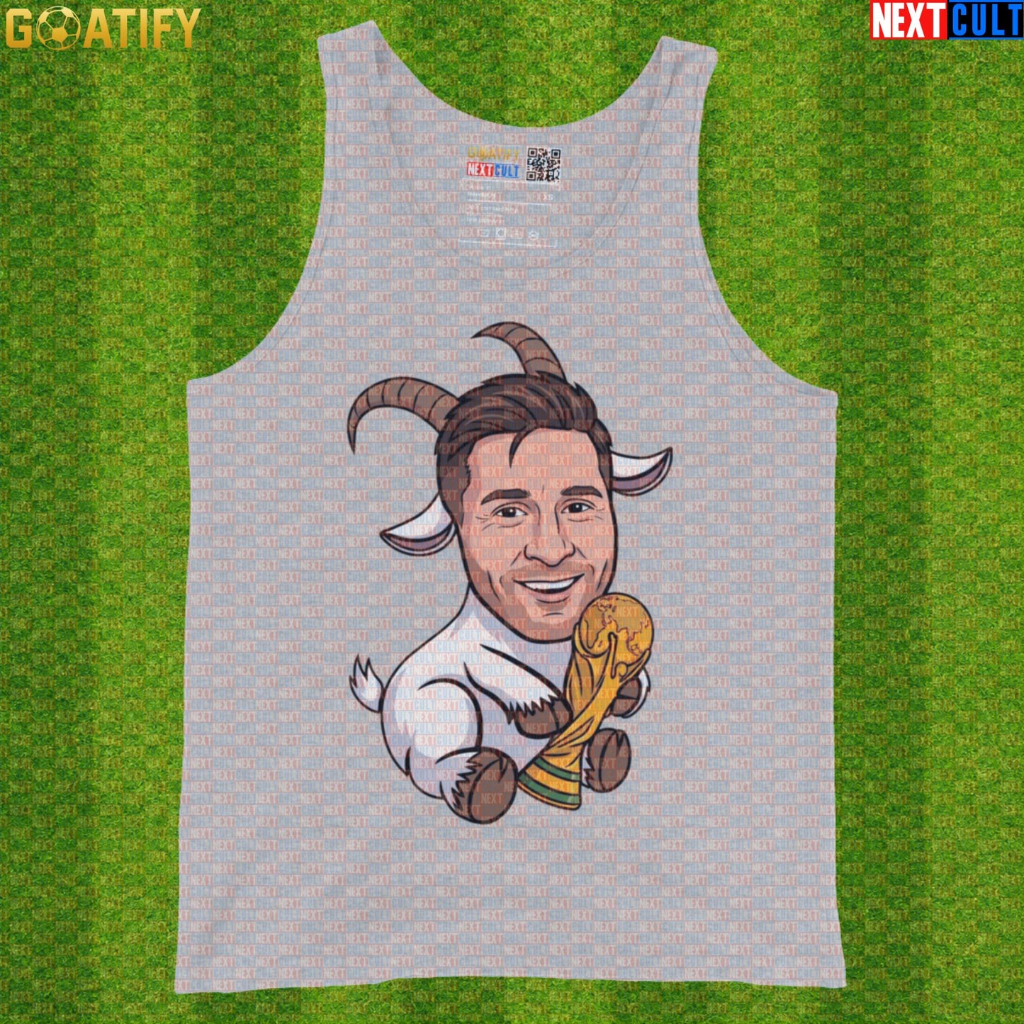 Lionel Messi Tank Top – World Cup GOAT Muscle Shirt for Argentina Soccer Fans |  | ["Argentina", "Barcelona", "Football", "Inter Miami", "Lionel Messi", "Soccer"]