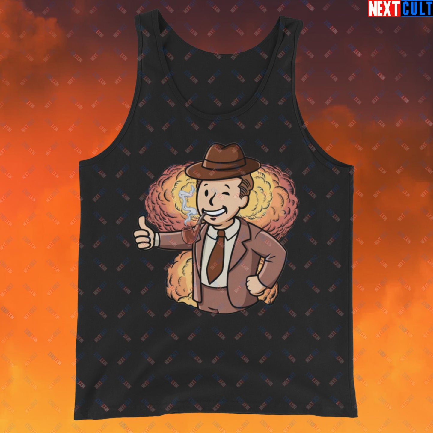 Nuclear Boy Oppenheimer Vault Boy Fallout Funny Meme Cartoon Mashup Tank Top