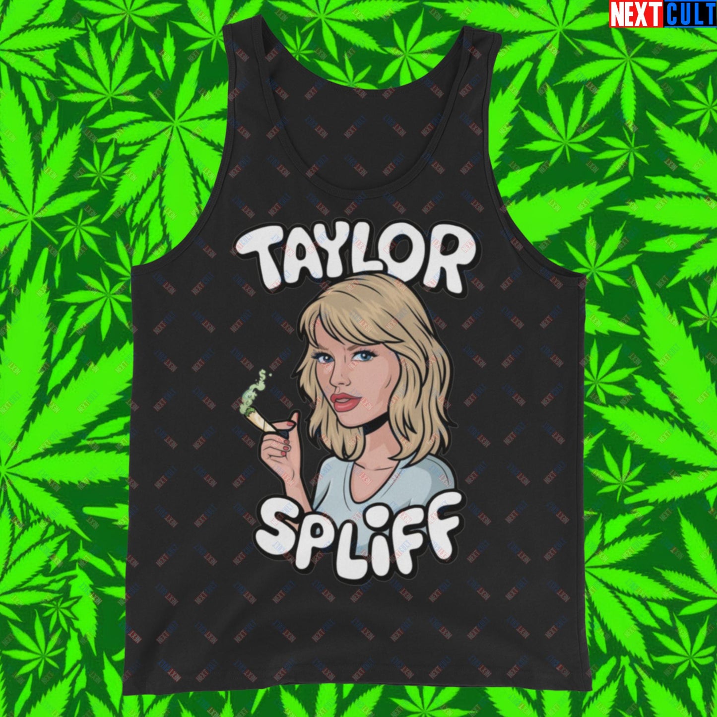 Taylor Spliff Pop Music Star Pothead Stoner Funny Weed Meme Tank Top Black Tank Tops Music Weed Next Cult Brand