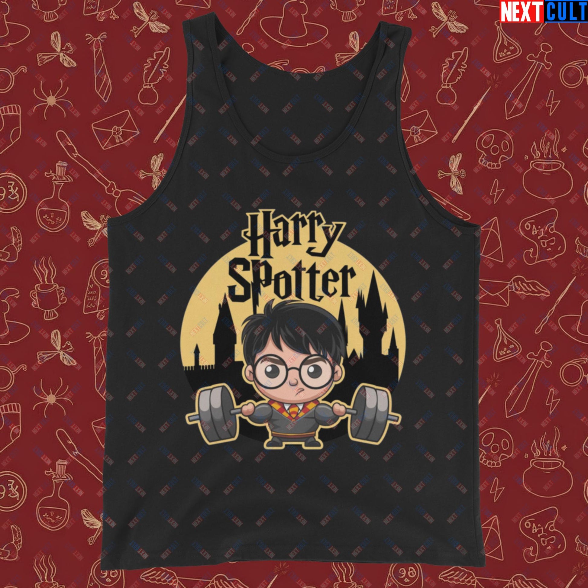 Harry Spotter Funny Gym Meme Weightlifting Bodybuilding Fitness Workout Tank Top Black Tank Tops Fitness Gym Workout Next Cult Brand