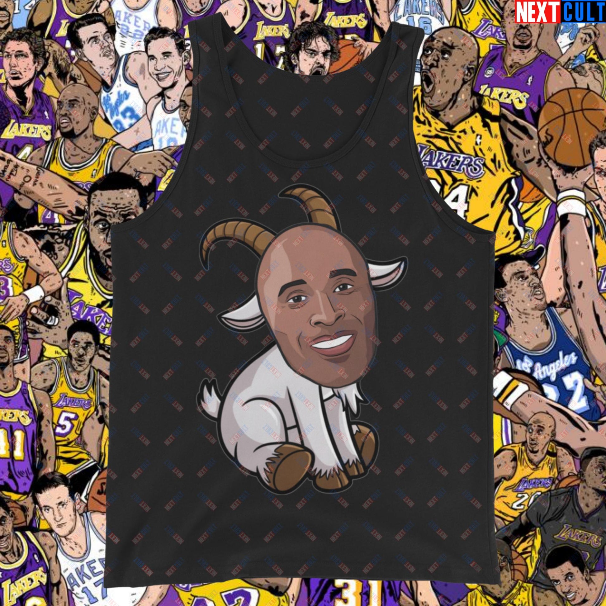 Kobe Bryant G.O.A.T. Tank Top - Settle the Debate Muscle Shirt - Greatest of All Time NBA Meme Tank for Basketball Fans - Perfect Gift for Kobe Fans Tank Top Black Mugs Basketball G.O.A.T. Kobe Bryant Los Angeles Lakers NBA Next Cult Brand