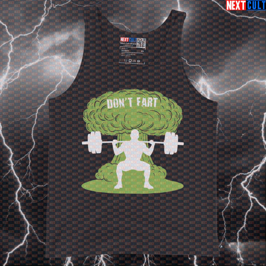 Funny Don't Fart Squats Gym Tank Top | Muscle Shirt For Lifters & Leg Day Memes | Athletic Shirt Tank Tops Bodybuilding Fitness Gym Powerlifting Workout Next Cult Brand
