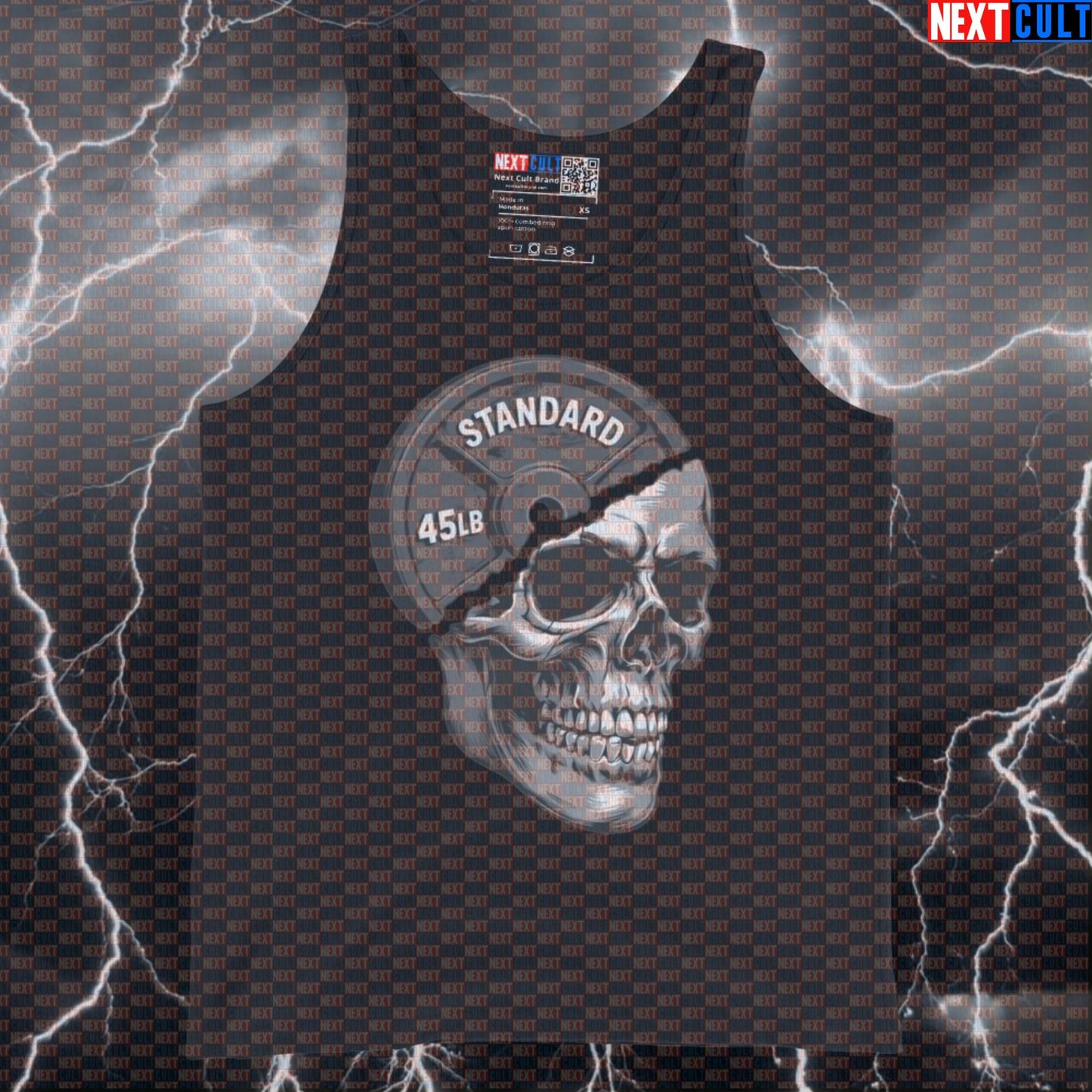 Gymhead Skull Plate Funny Powerlifting Tank Top for Lifters Workout Muscle Shirt Vest Tank Tops Bodybuilding Fitness Gym Halloween Powerlifting Workout Next Cult Brand
