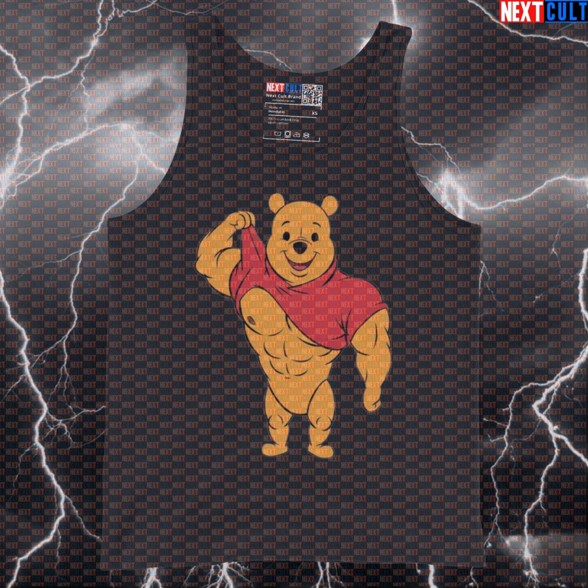 Bodybuilding Bear Gym Tank Top | Winnie the Bodybuilder Funny Workout Muscle Shirt Tank Tops Bodybuilding Films Fitness Gym Workout Next Cult Brand