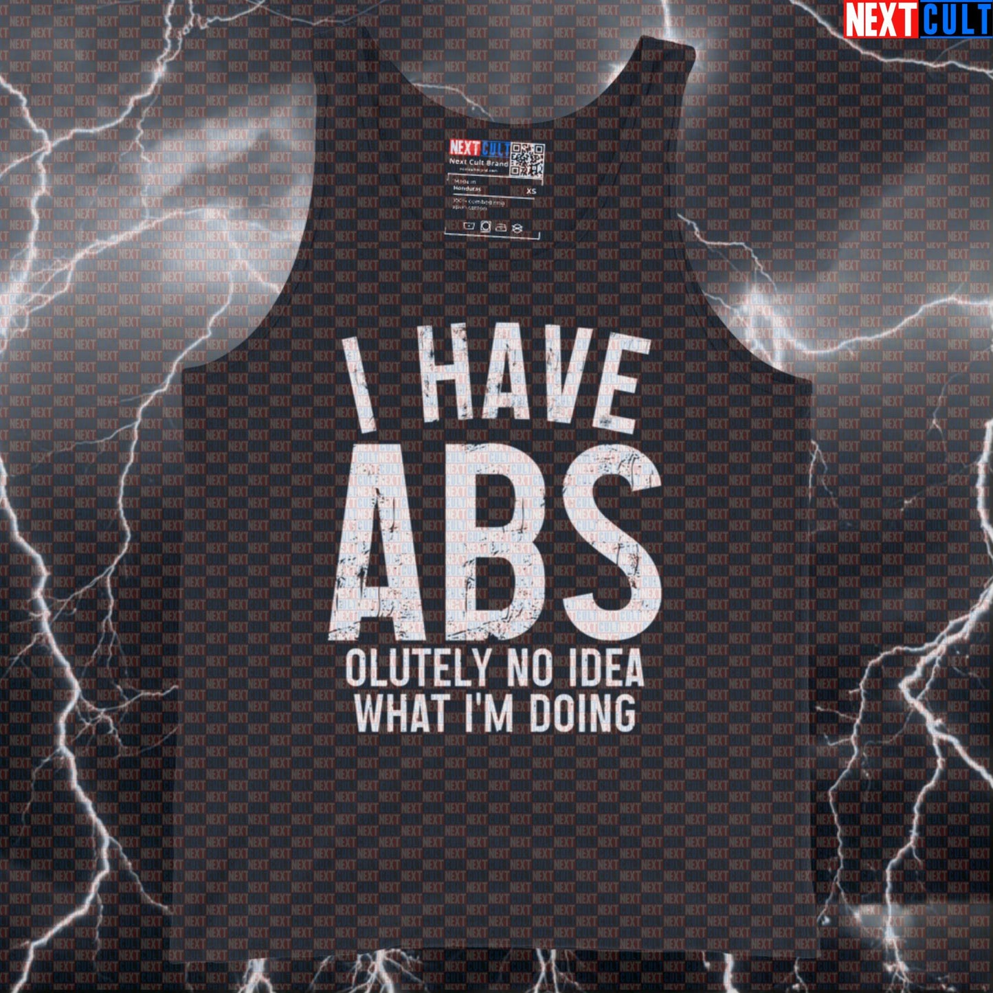 Funny Gym Meme Tank Top | I Have Abs-olutely No Idea Muscle Shirt For Fitness Newbies & Gym Noobs Tank Tops Bodybuilding Fitness Gym Pump Cover Workout Next Cult Brand