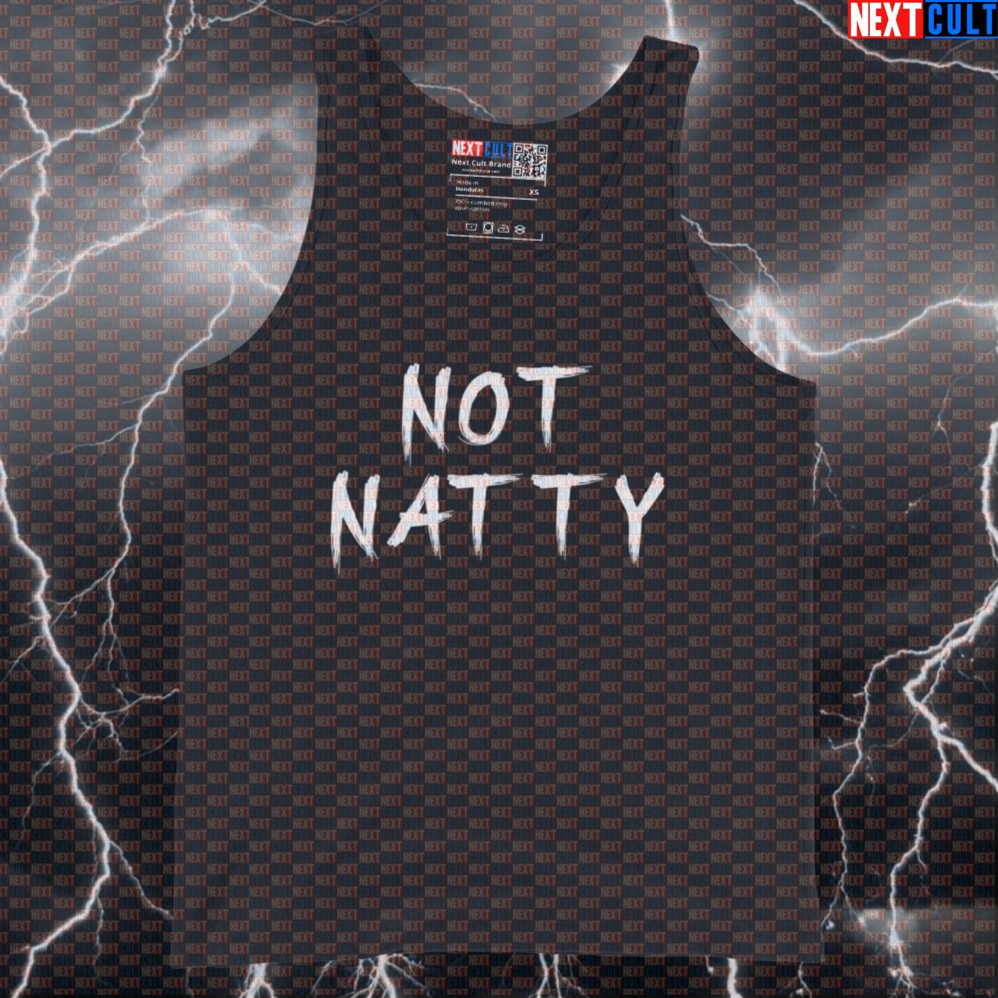 Funny Not Natty Gym Tank Top | Bodybuilding Meme Muscle Shirt For Lifters & Gym Bros | Athletic Shirt Tank Tops Bodybuilding Fitness Gym Natty Steroids Workout Next Cult Brand